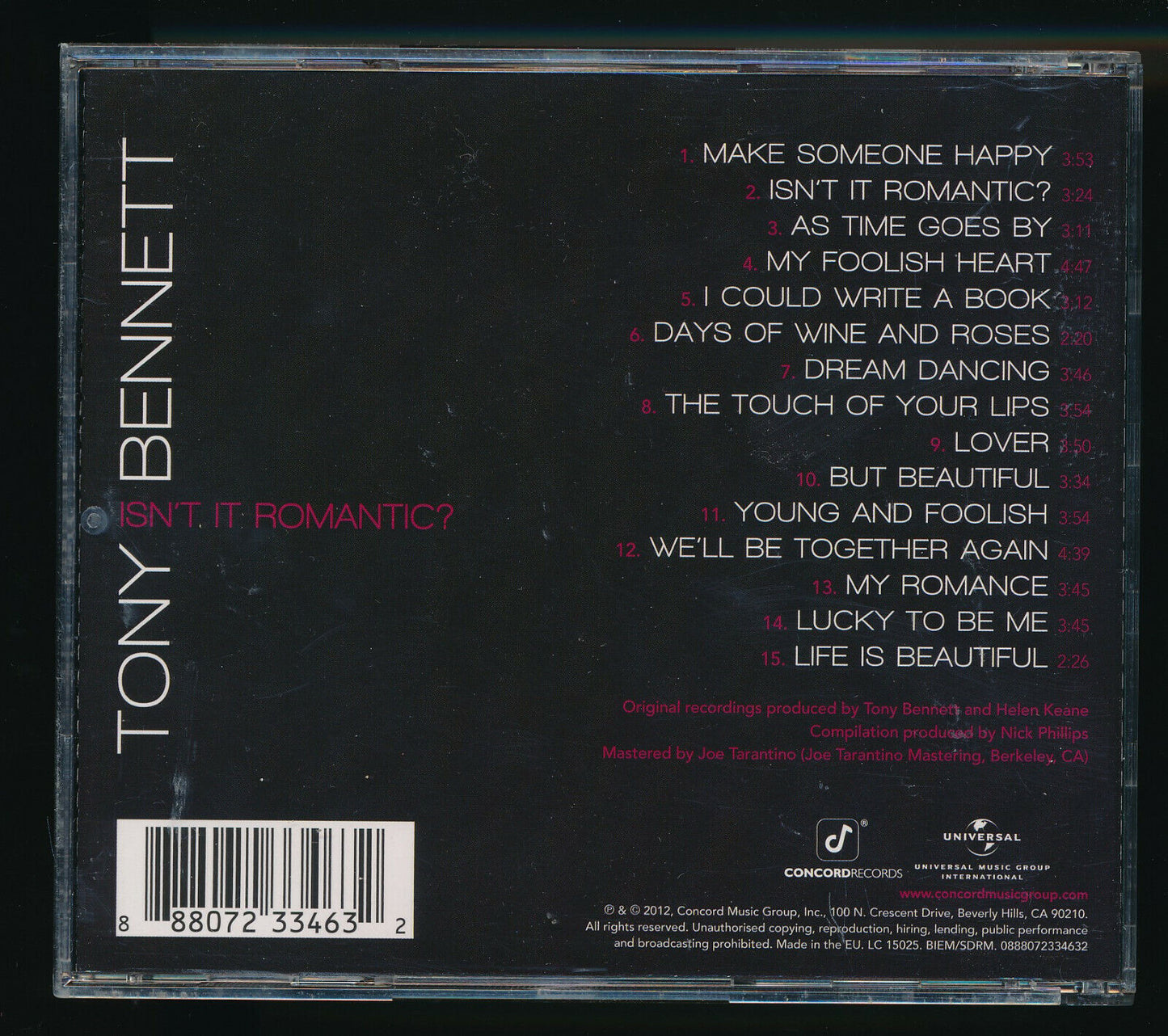 EBOND Tony Bennett - Isn't It Romantic? CD CD029145