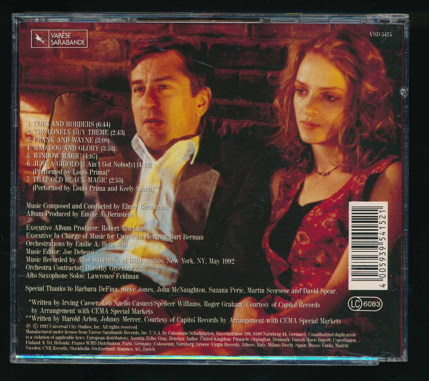 EBOND Elmer Bernstein - Mad Dog And Glory CD CD030133