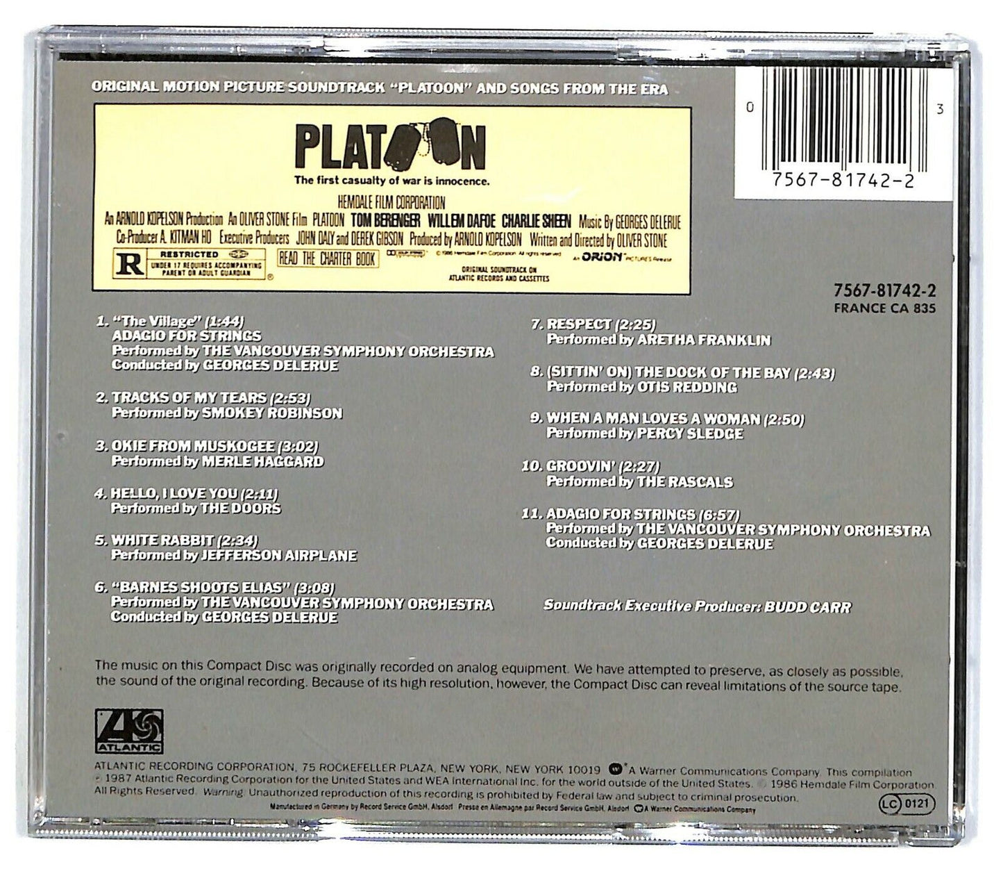 EBOND Various - Platoon (soundtrack) CD CD031962
