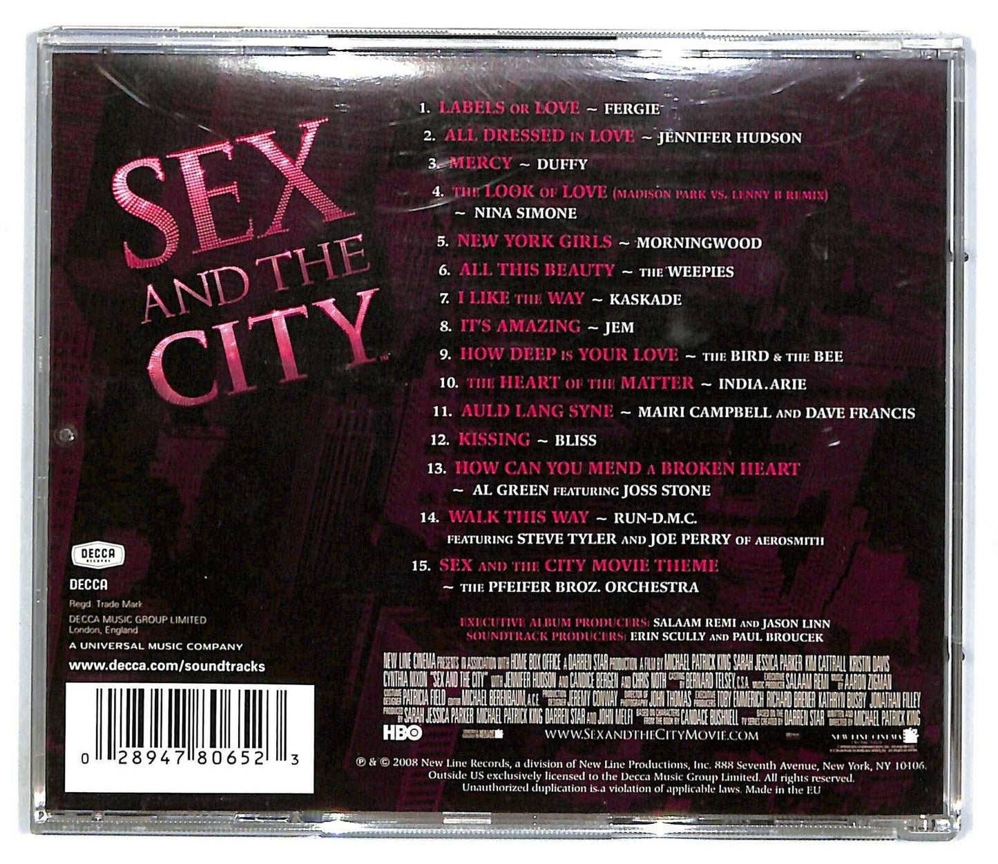 EBOND Various - Sex And The City Original Motion Picture Soundtrack CD CD032319