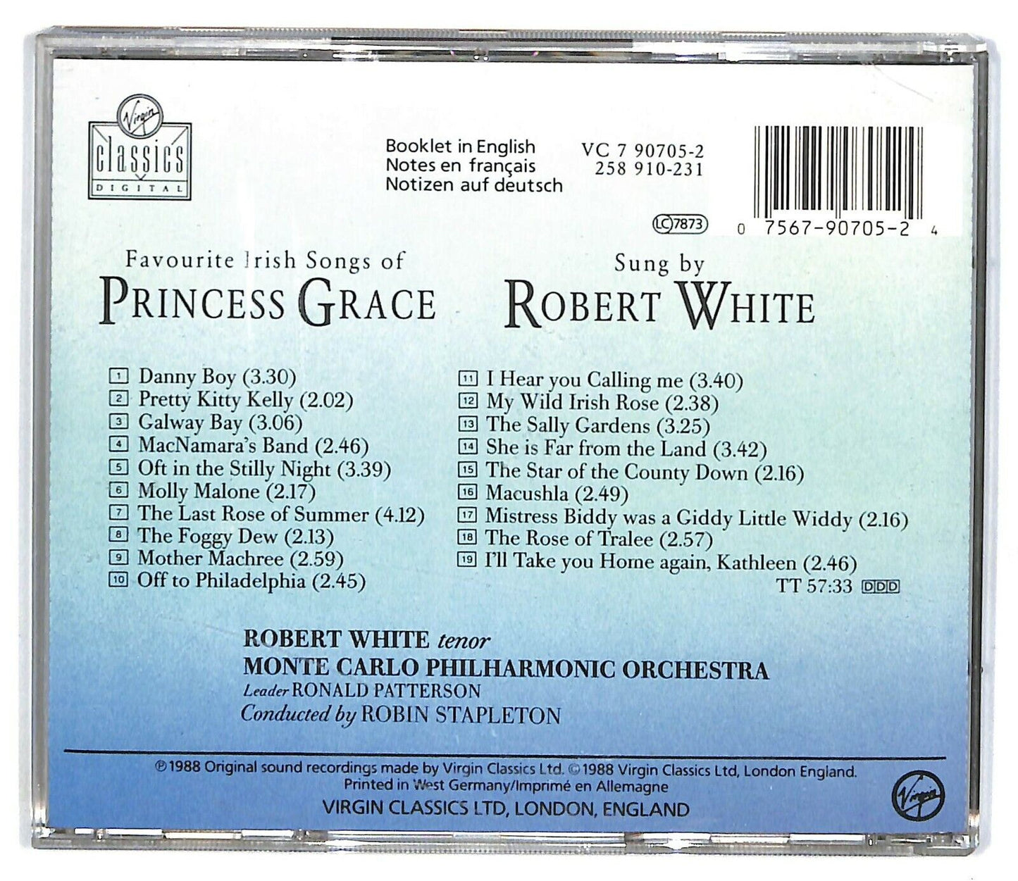 EBOND Robert White - Favourite Irish Songs Of Princess Grace CD CD031917