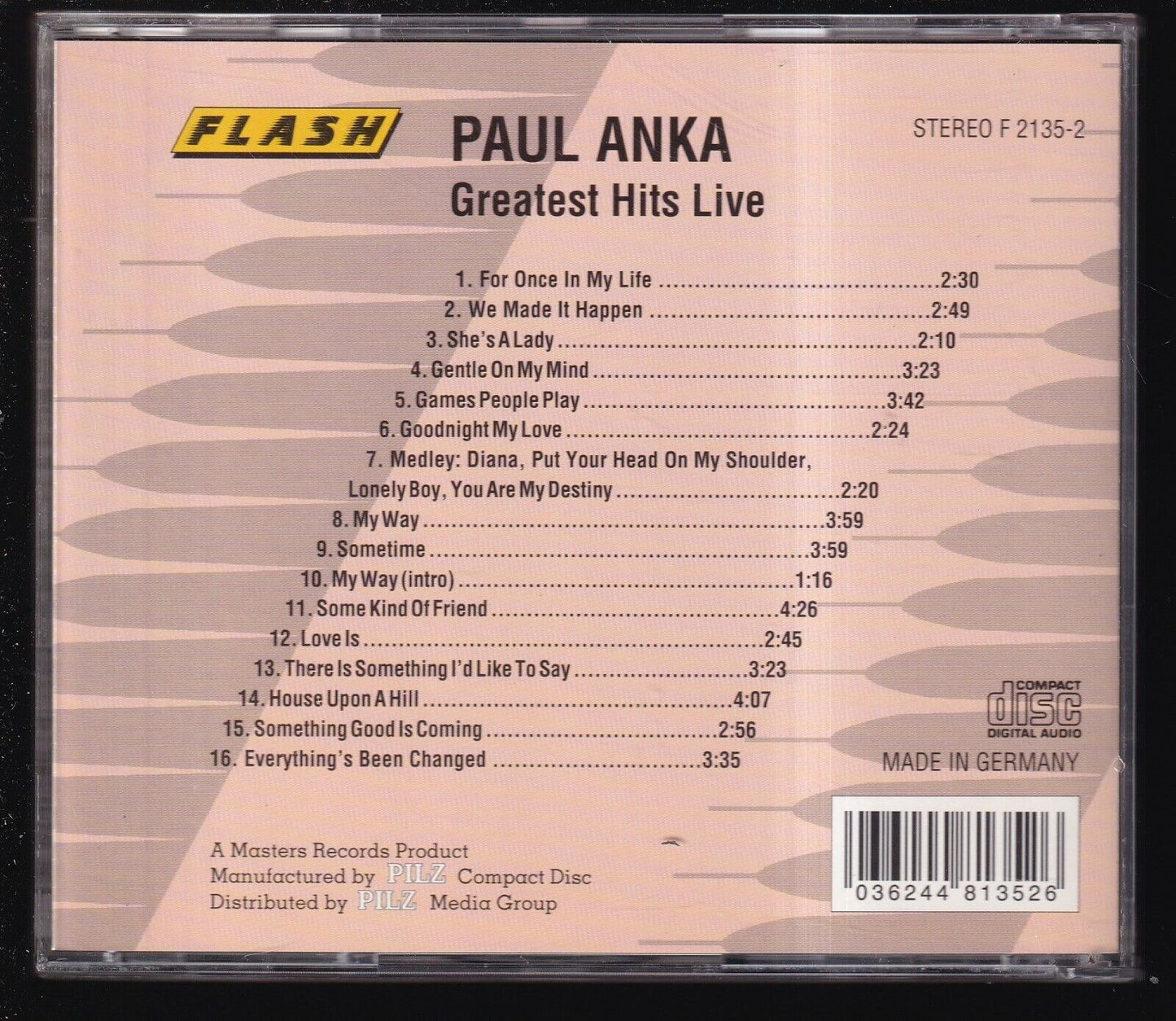 EBOND Paul Anka - Greatest Hits Live CD CD030901