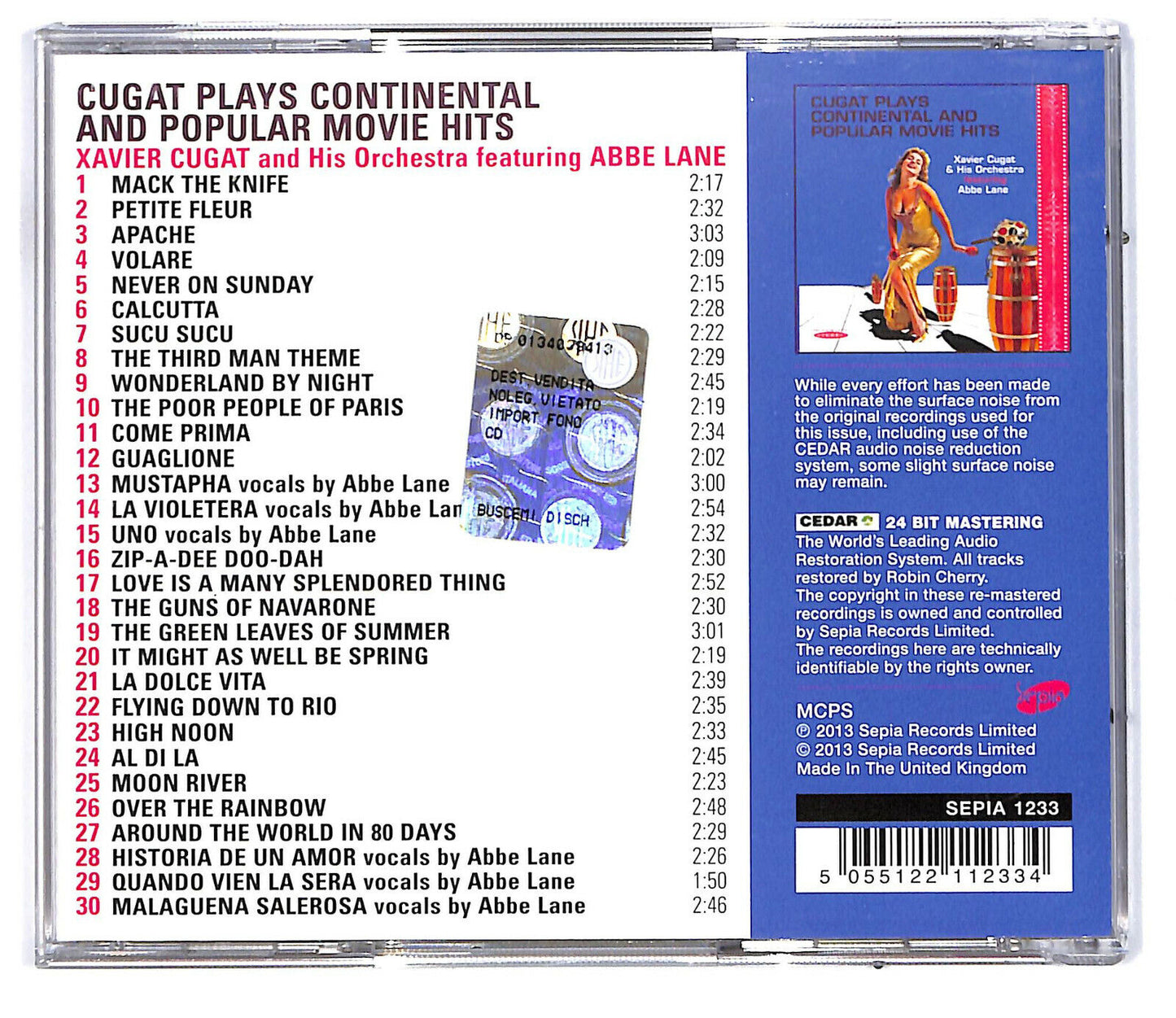EBOND Cugat Plays Continental And Popular CD CD031258