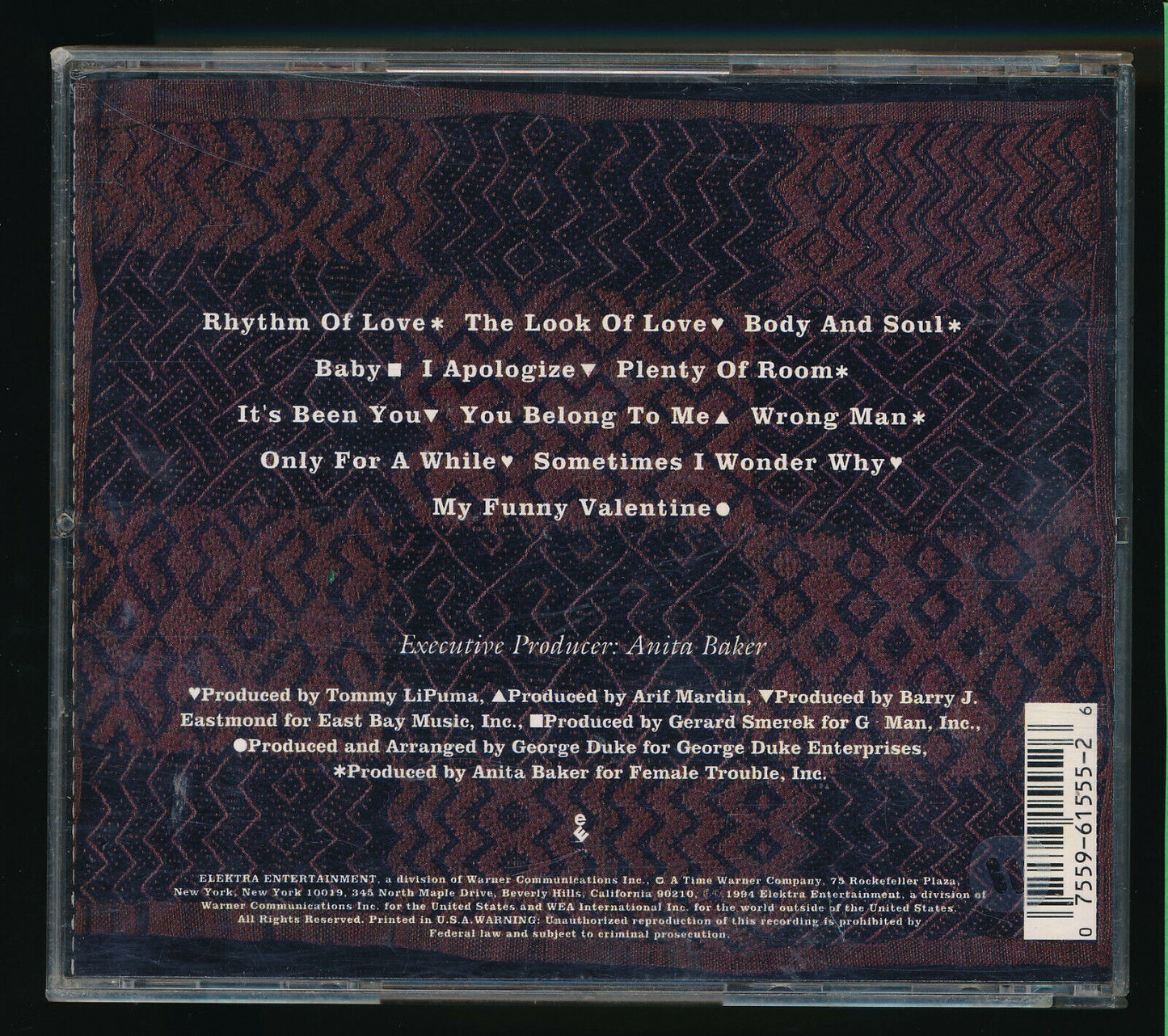 EBOND Anita Baker - Rhythm Of Love CD CD029154