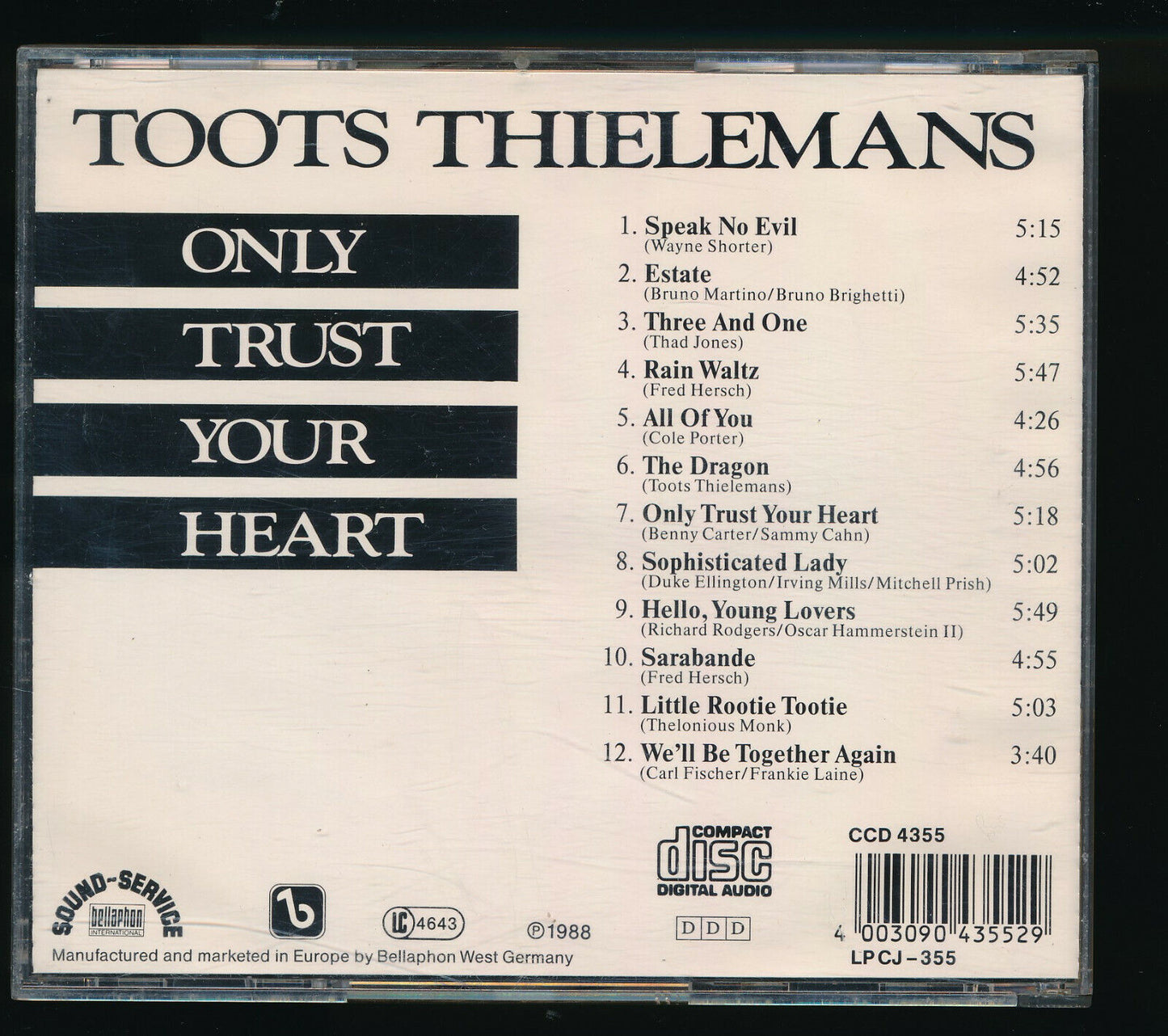 EBOND Toots Thielemans - Only Trust Your Heart CD CD029408