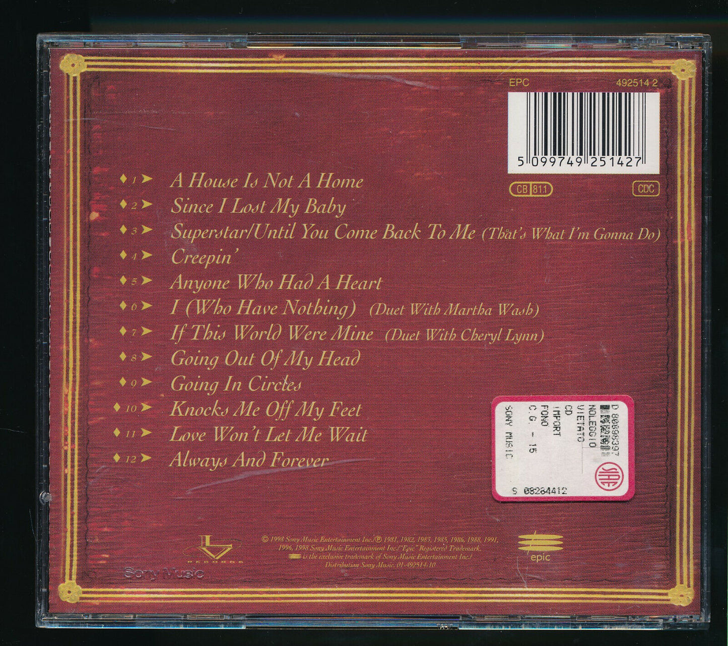 EBOND Luther Vandross - Always & Forever: The Classics CD CD029752