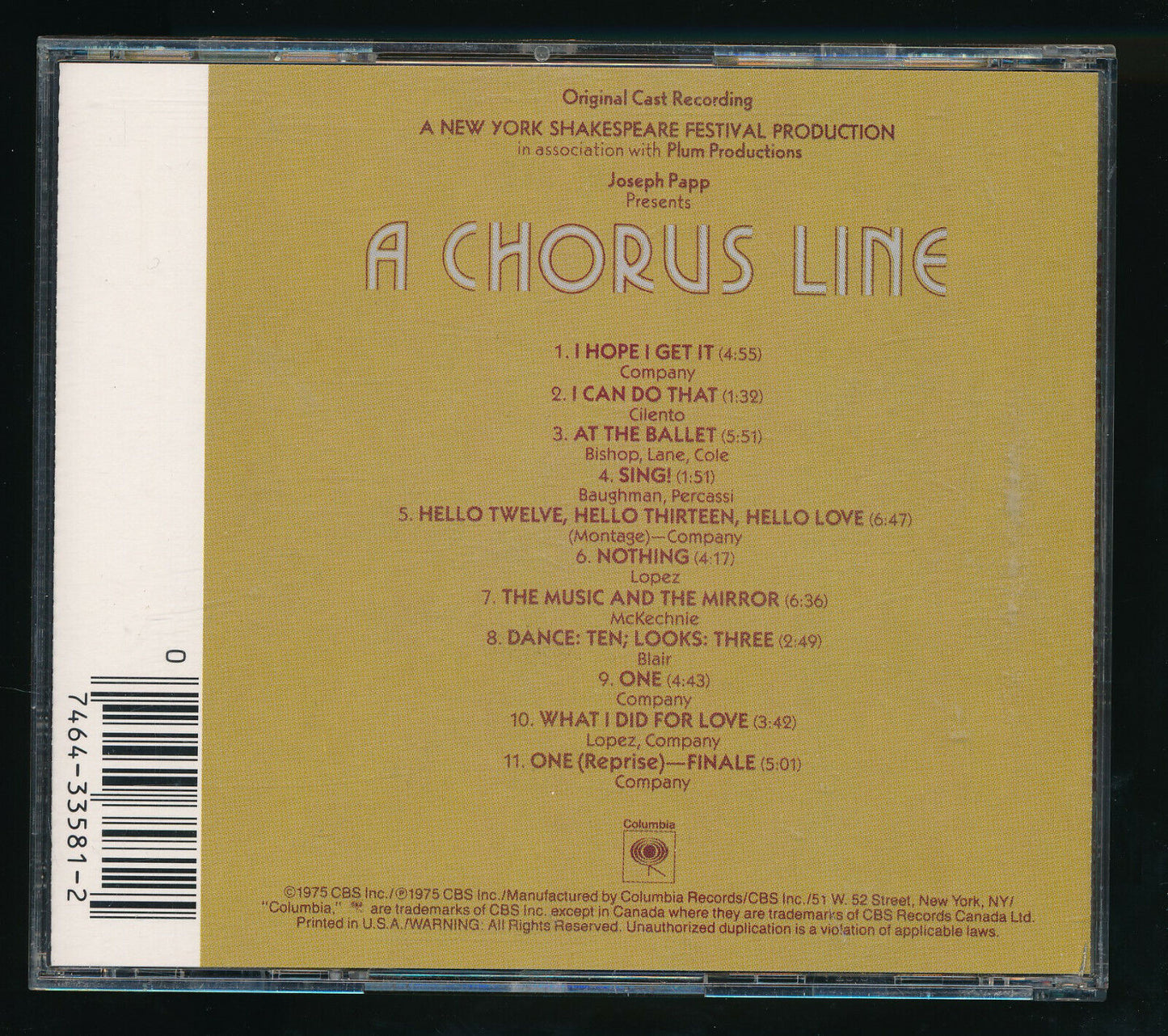 EBOND Various - A Chorus Line (original Cast Recording) CD CD030006