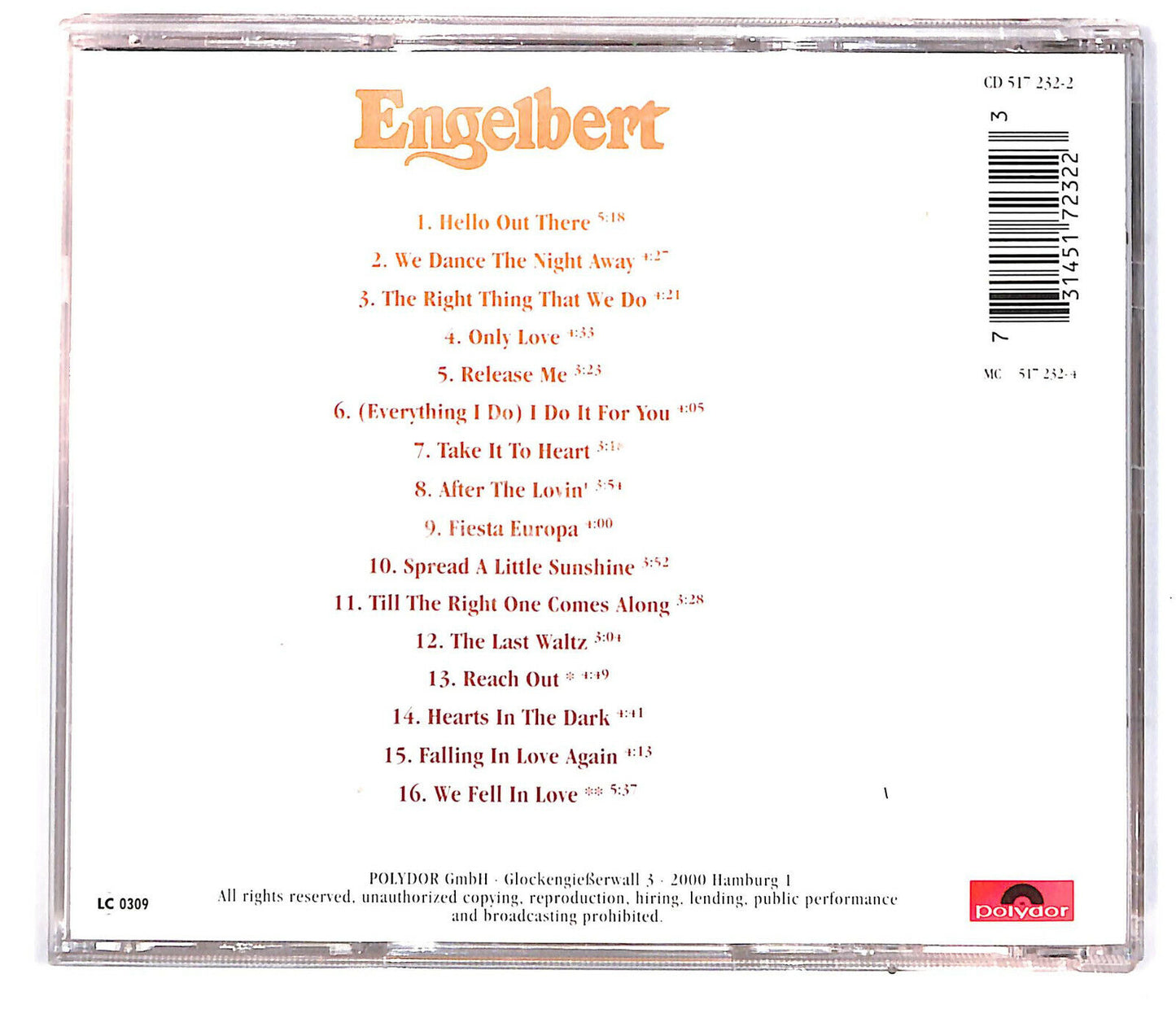 EBOND Engelbert - Hello Out There CD CD032225