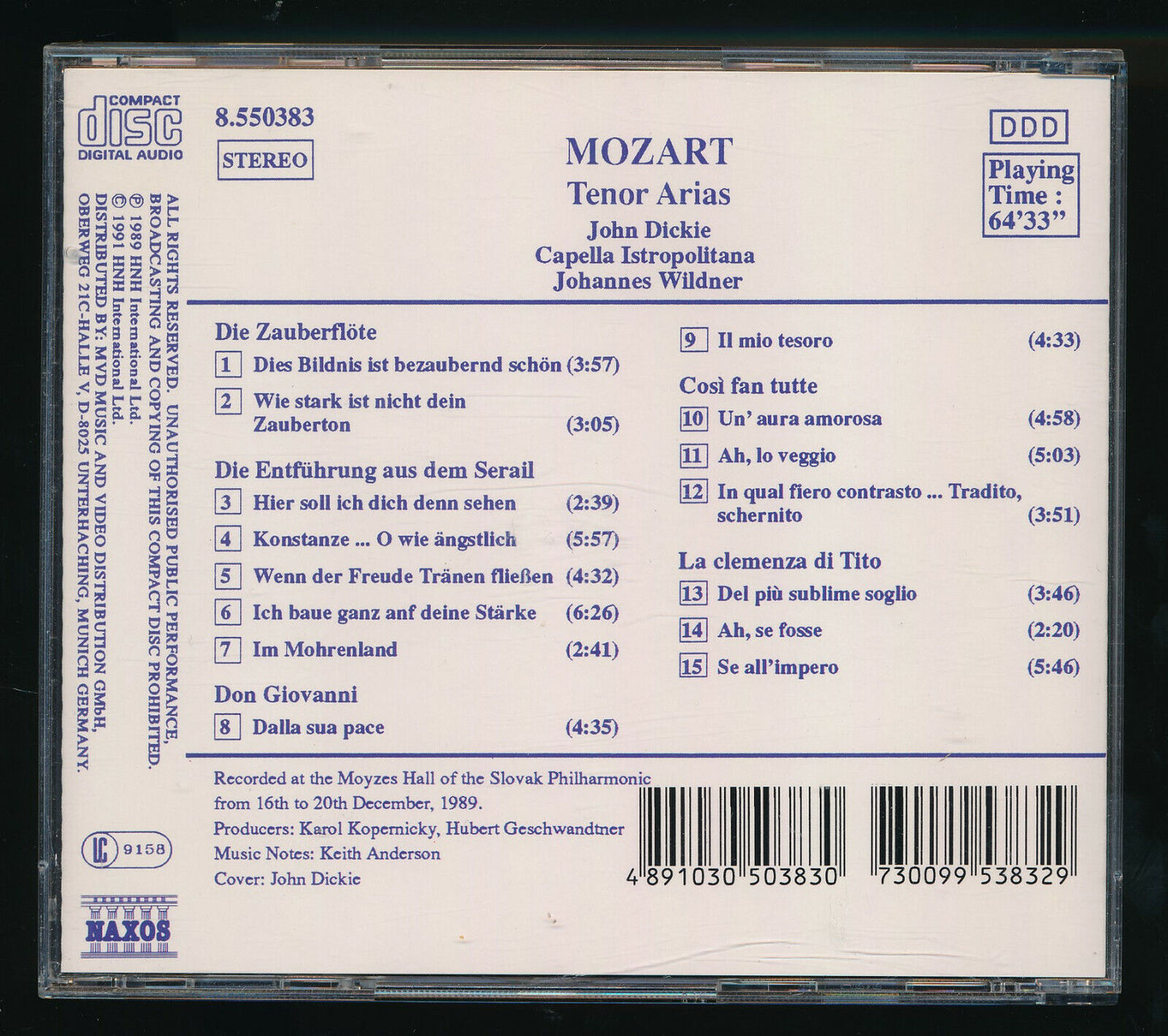 EBOND Mozart - Tenor Arias CD CD029442