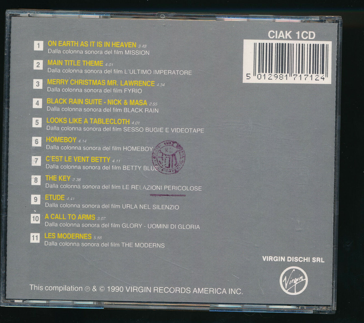 EBOND Various - Movie Music - Ciak Compilation Editoriale CD CD030143