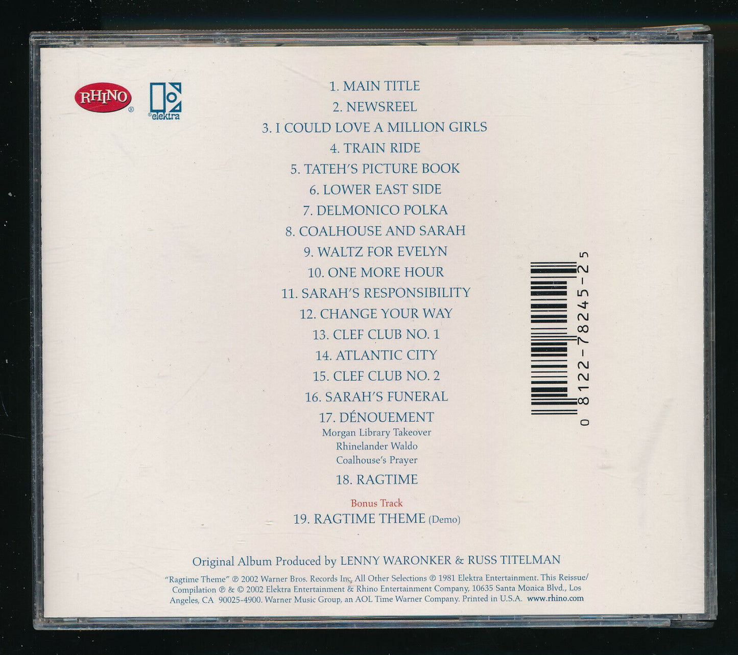 EBOND Randy Newman - Ragtime CD CD030415