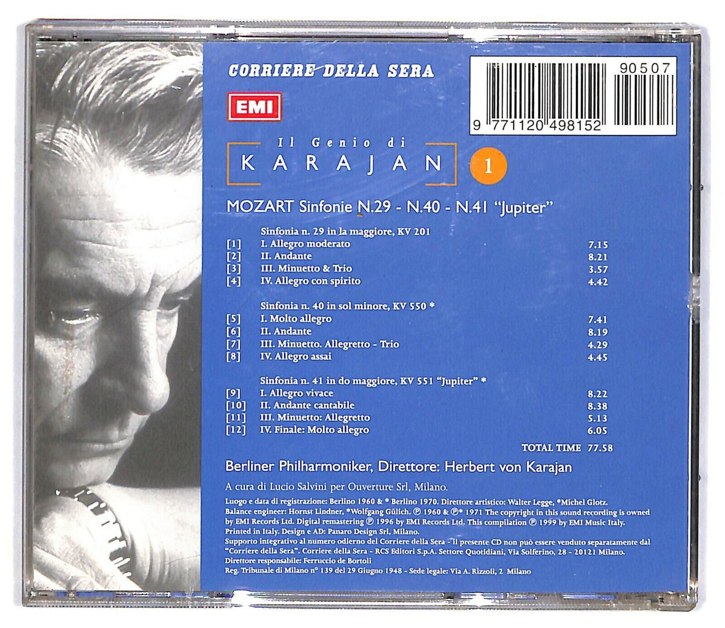 EBOND Mozart, Karajan - Sinfonie N.29 - N.40 - N.41 ''jupiter'' CD CD033042