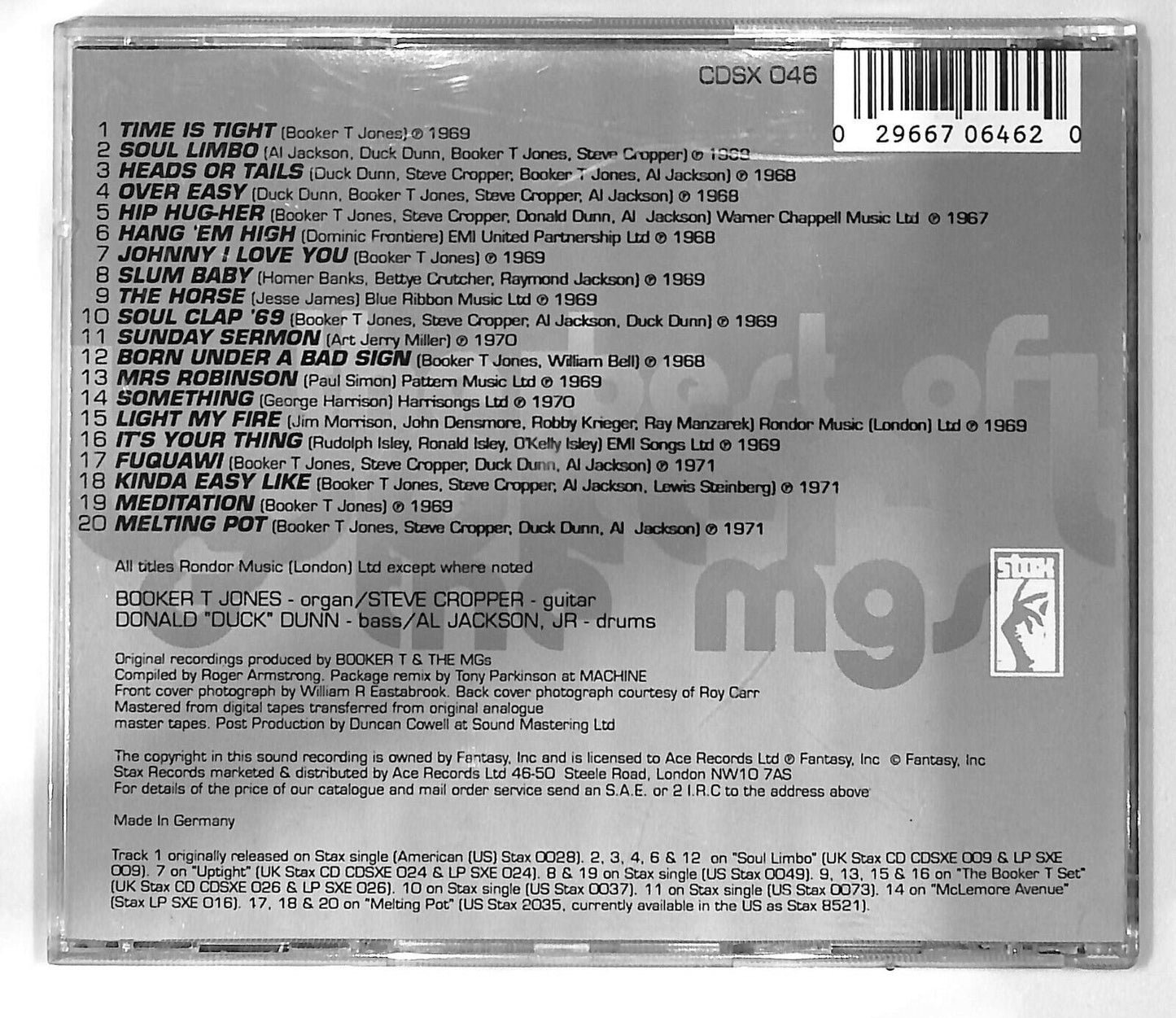 EBOND Booker T & The Mgs - The Best Of Booker T & The Mgs CD CD031464