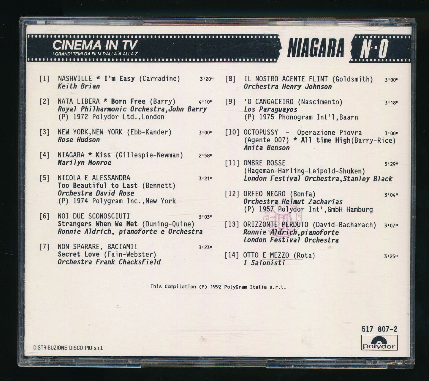 EBOND Various - Cinema In Tv Vol. 9 Niagara CD CD029830