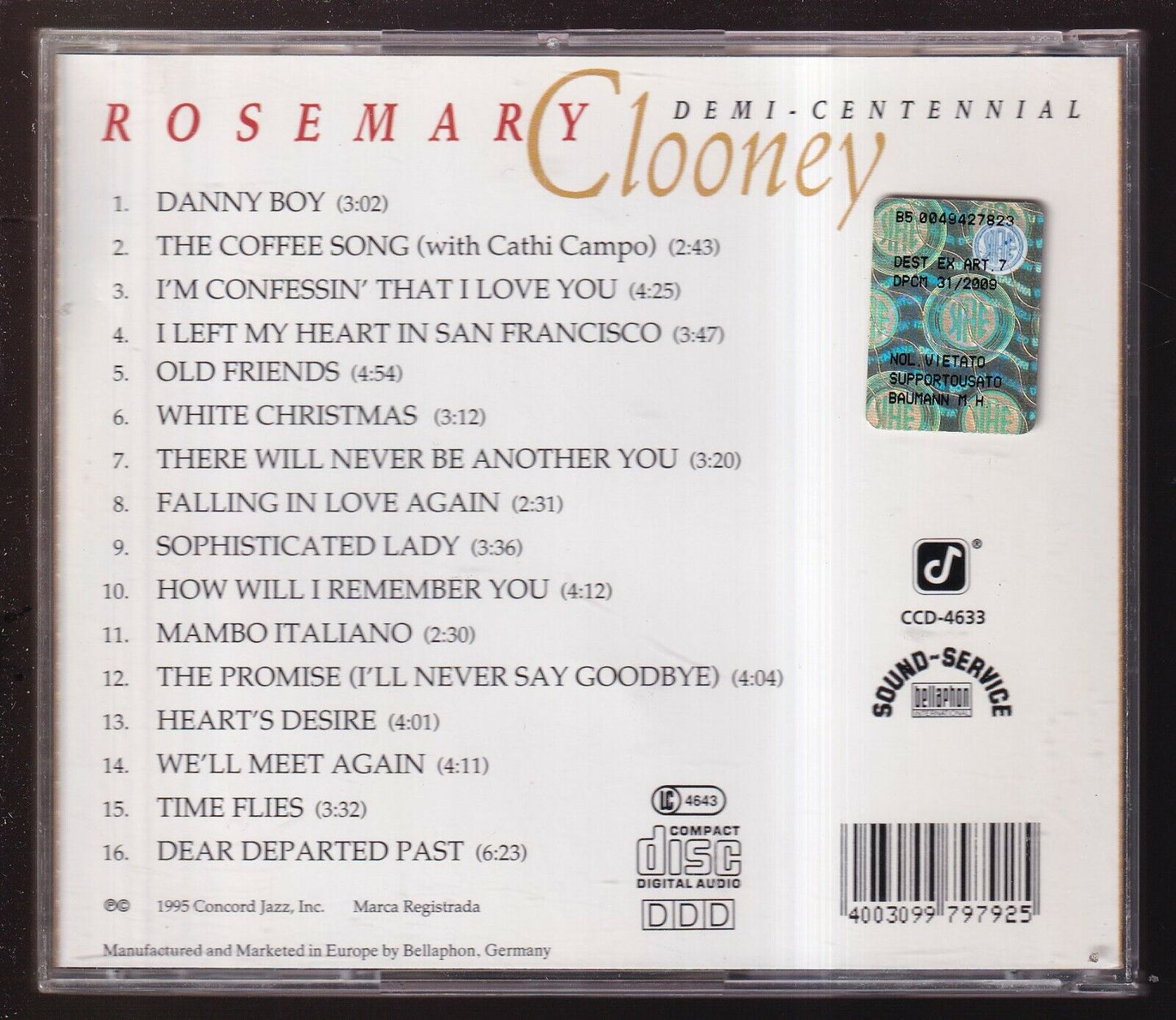 EBOND Rosemary Clooney - Demi-centennial CD CD030542