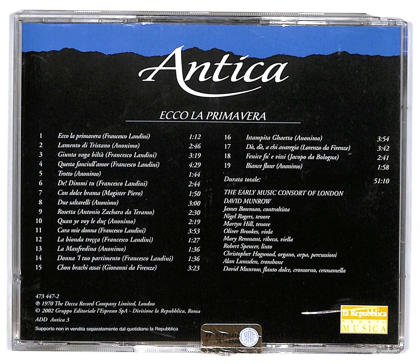 EBOND Antica - Ecco La Primavera Vol.3Editoriale CD CD032453