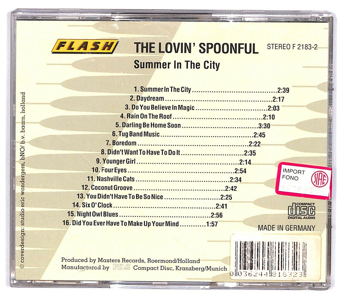 EBOND The Lovin' Spoonful - Summer In The City CD CD032631
