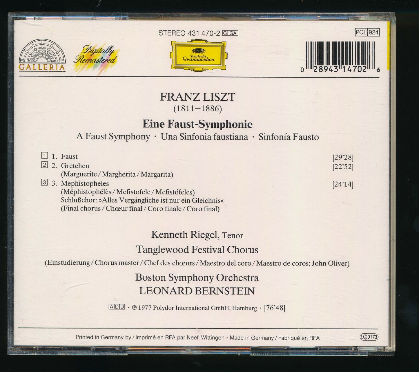 EBOND Franz Liszt - Faust-symphonie CD CD029431