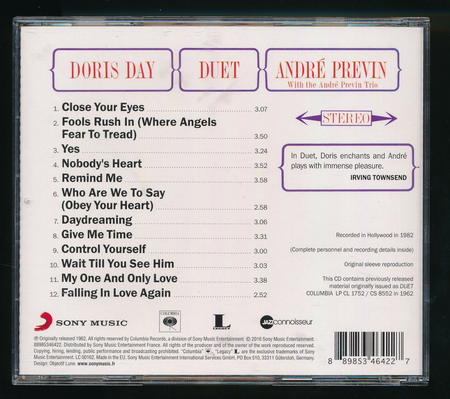 EBOND Doris Day And Andre Previn With The Andre Previn Trio - Duet CD CD029859