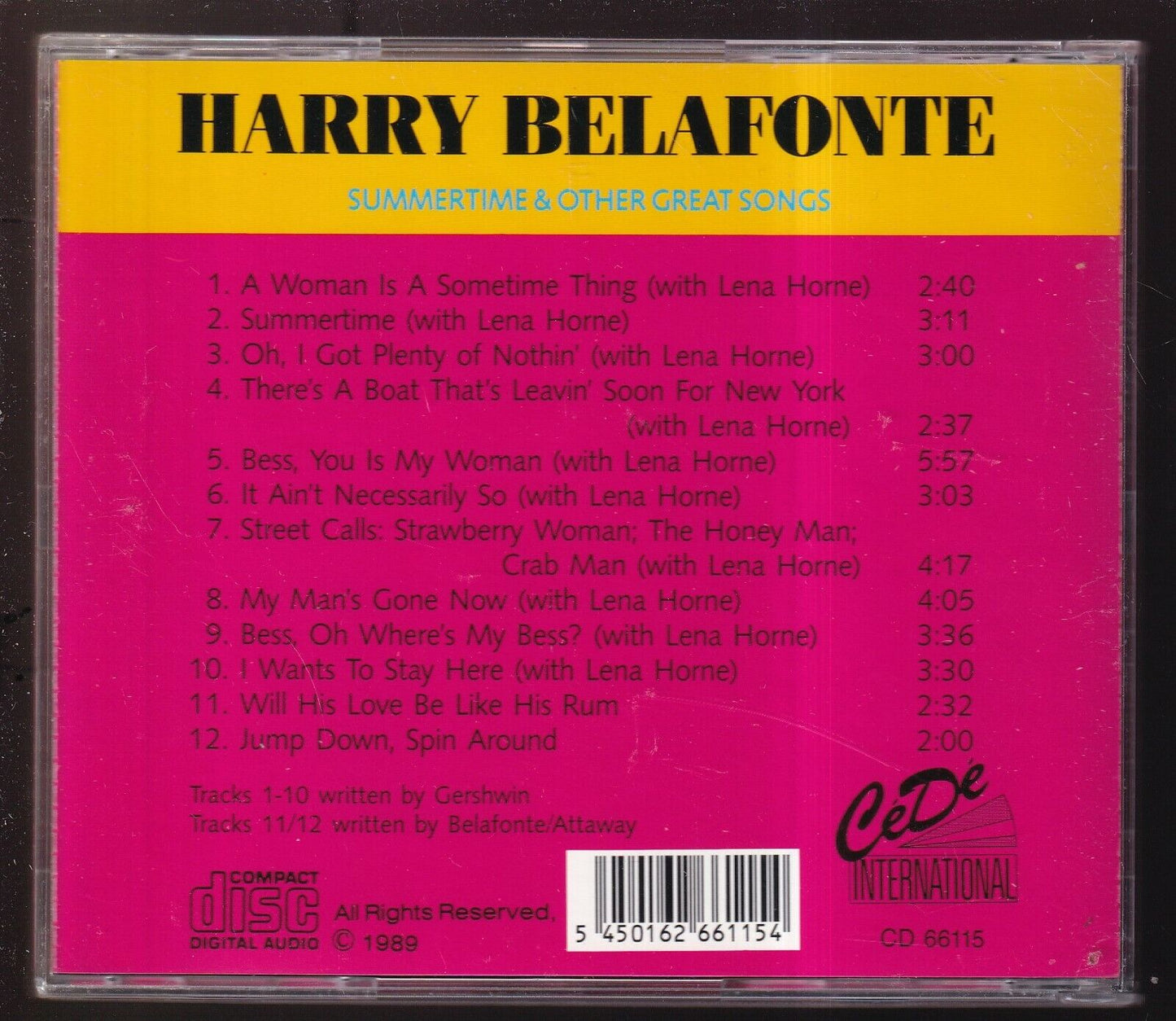 EBOND Harry Belafonte - Summertime & Other Great Songs CD CD030936