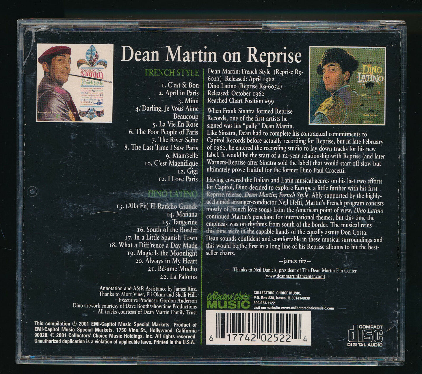 EBOND Dean Martin - French Style & Dino Latino CD CD030412