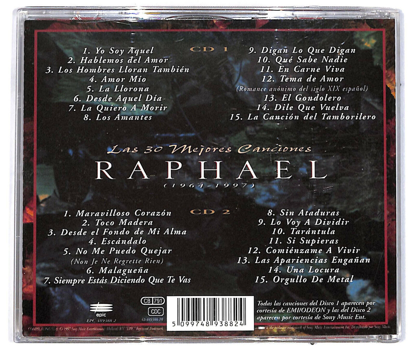 EBOND Raphael - Las 30 Mejores Canciones 1964 - 1997 CD CD032749