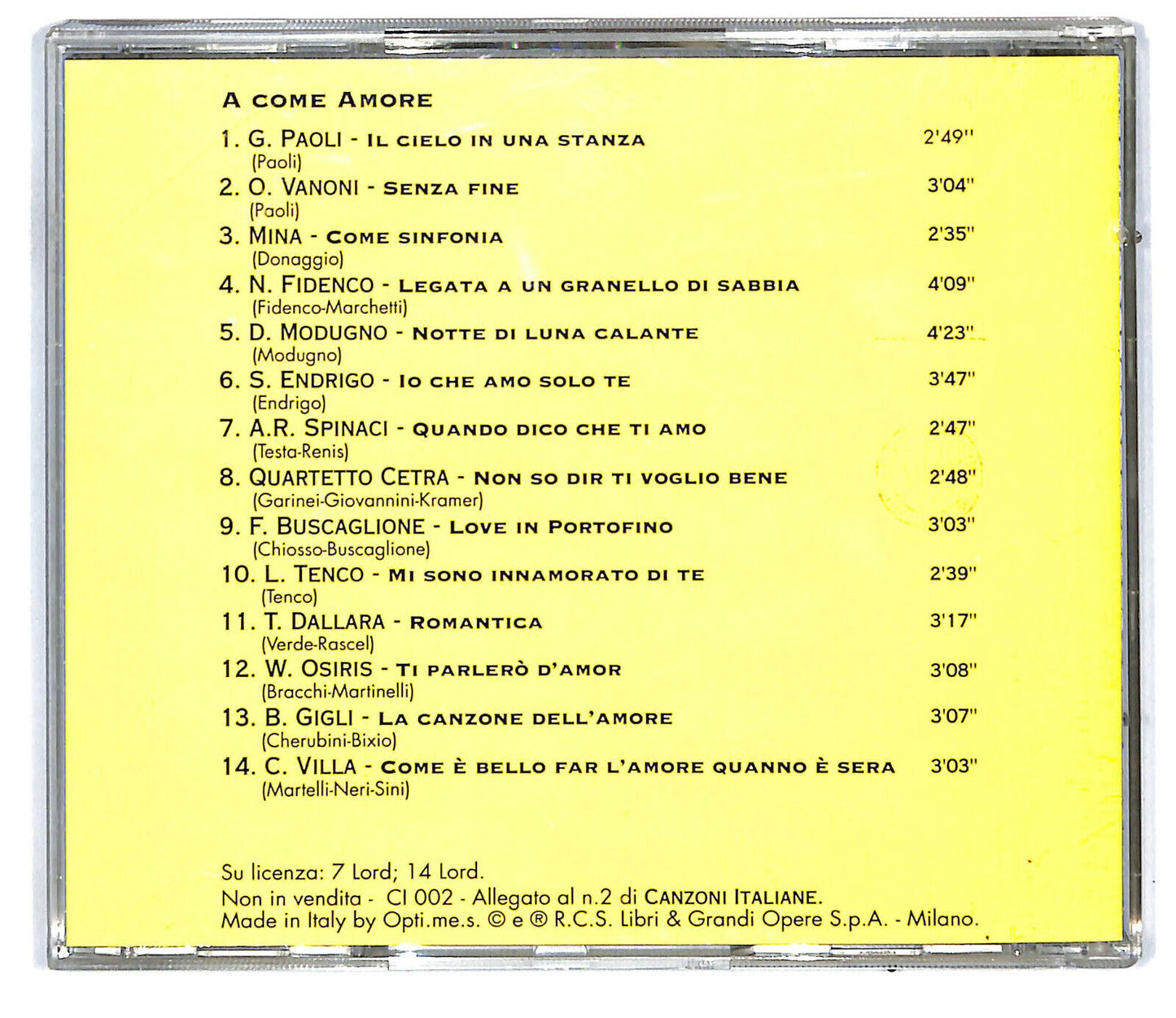 EBOND Various - A Come Amore Editoriale CD CD031822