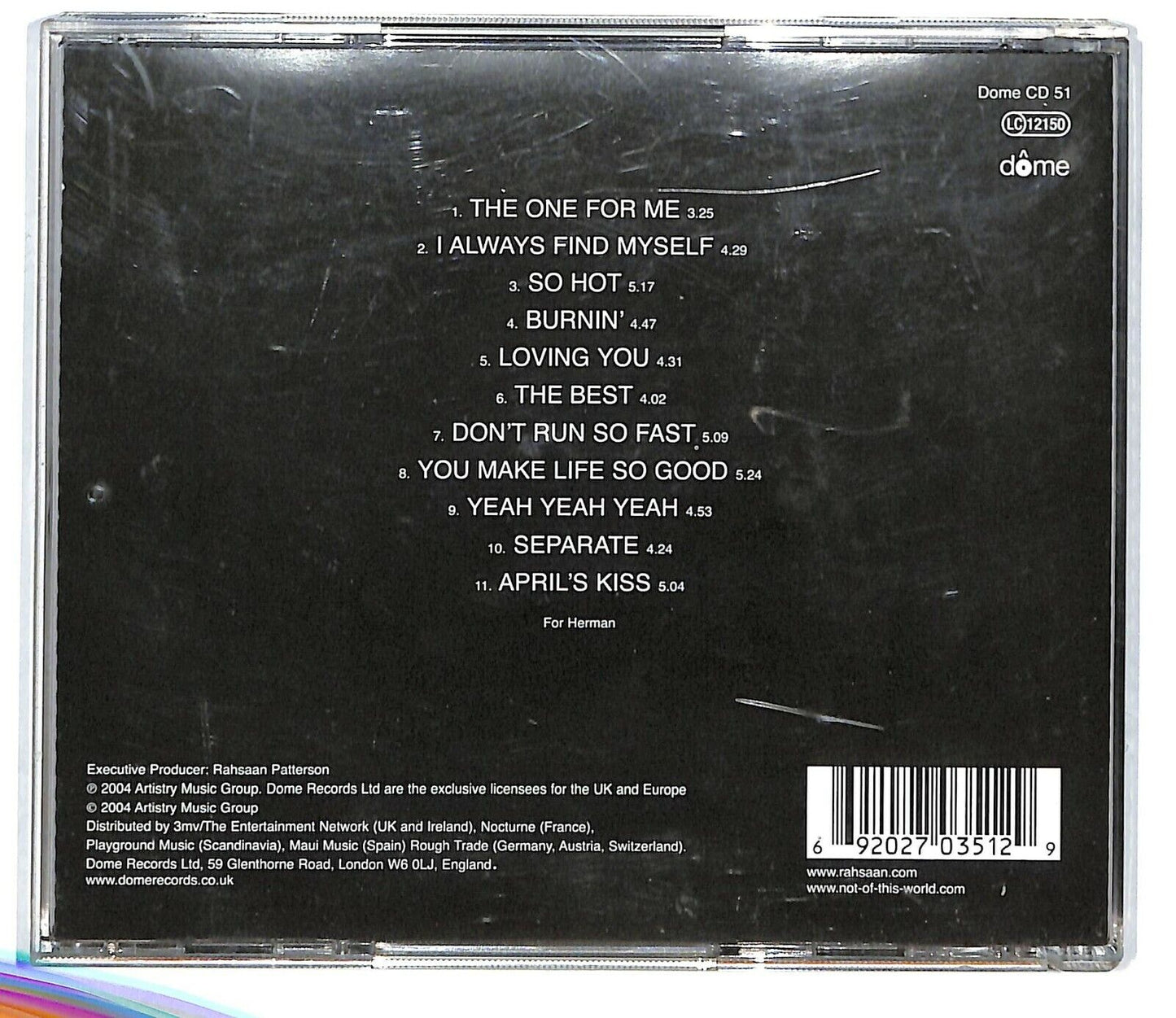 EBOND Rahsaan Patterson - After Hours CD CD033301