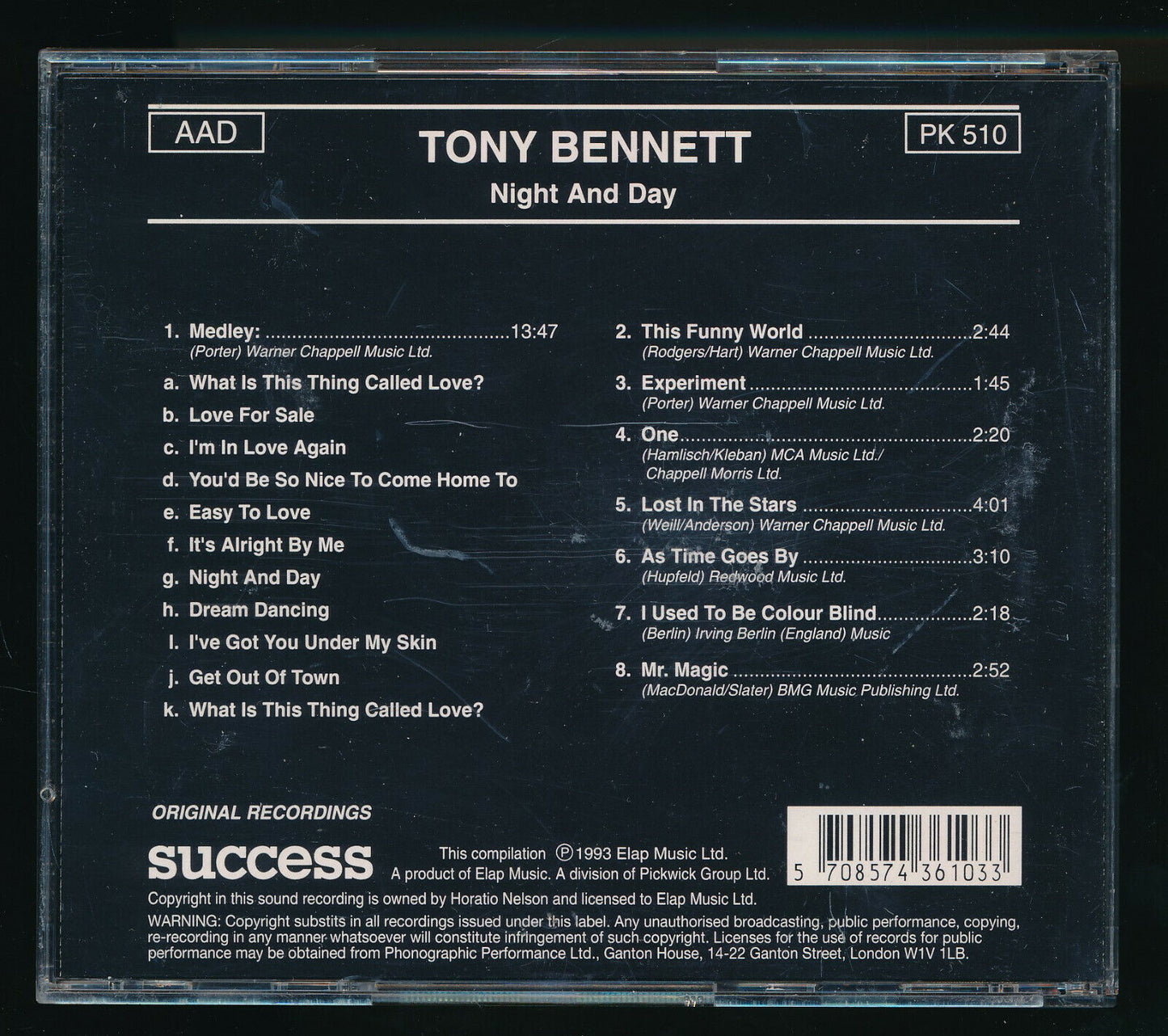 EBOND Tony Bennett - Night And Day CD CD030826