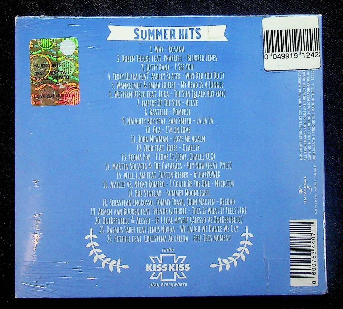 EBOND Radio Kiss Kiss Summer Hits Compilation 2013 CD CD017002
