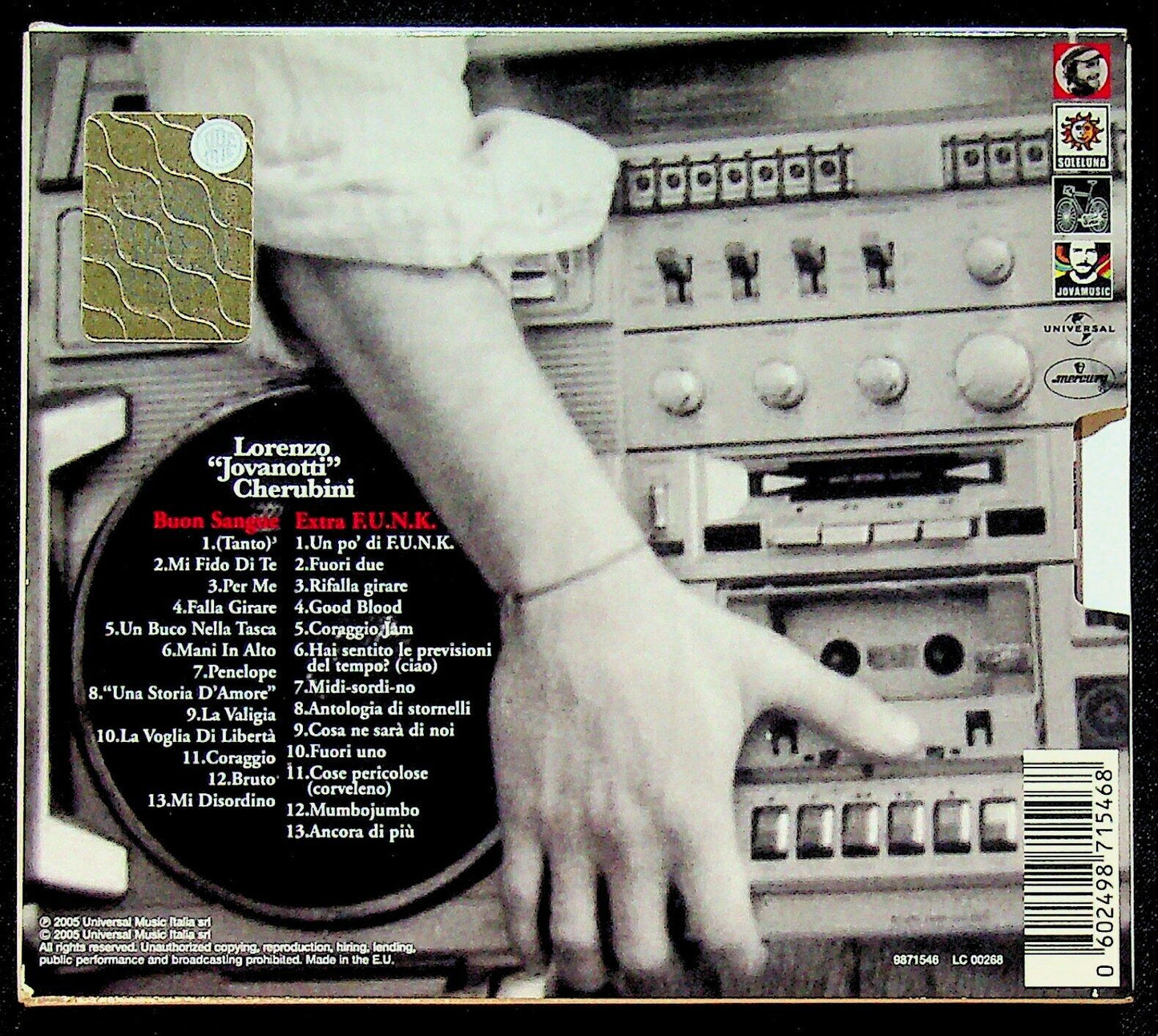 EBOND Lorenzo jovanotti Cherubini - Buon Sangue 2005 CD CD015005