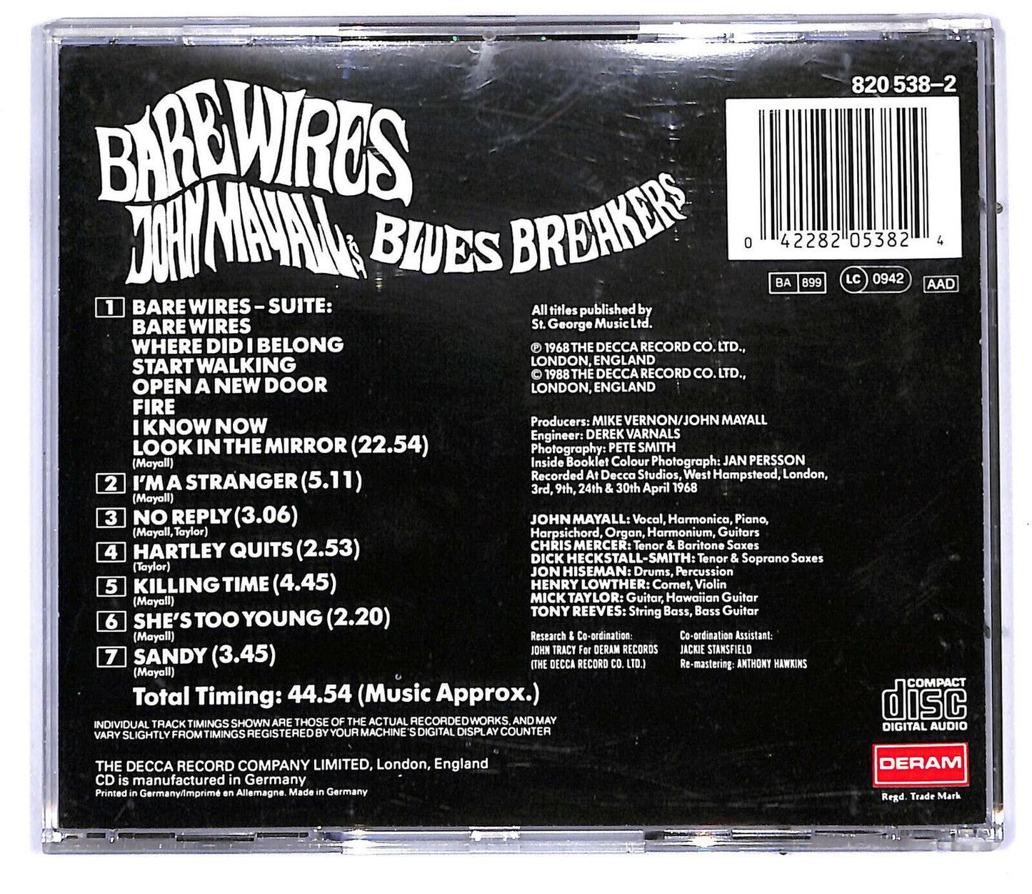 EBOND John Mayall's Bluesbreakers - Bare Wires CD CD032063