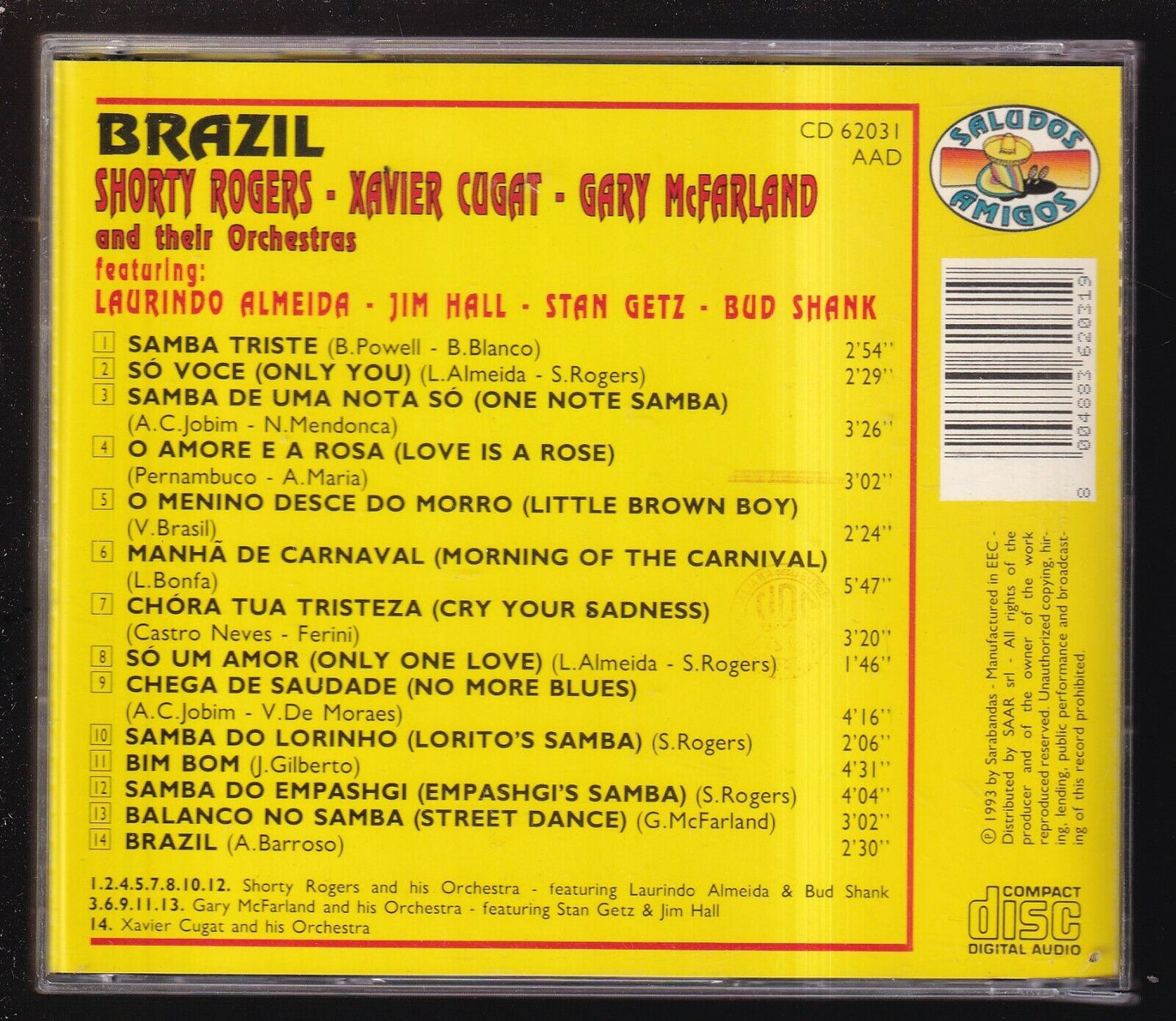 EBOND Various - Brazil - Shorty Rogers, Xavier Cugat, Gary Mcfarland CD CD030518