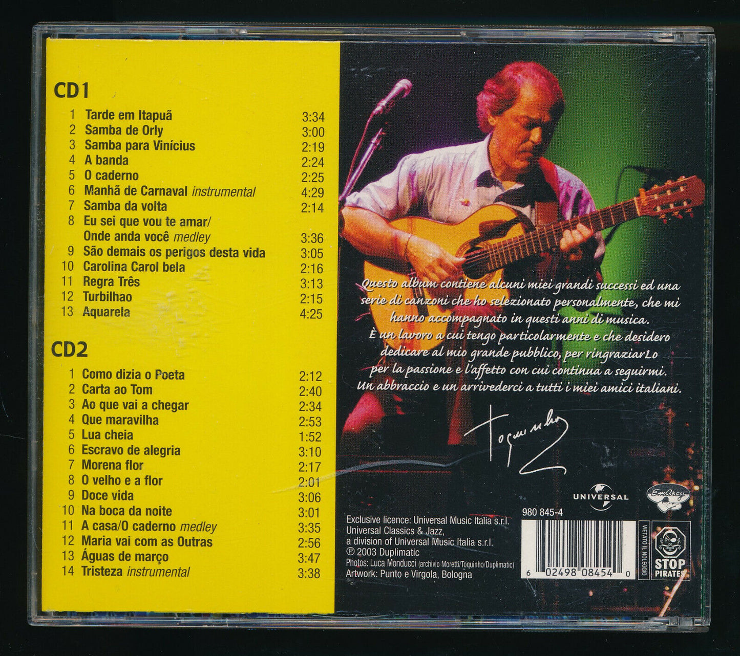 EBOND  Toquinho - As Cancoes De Minha Vida CD CD030218