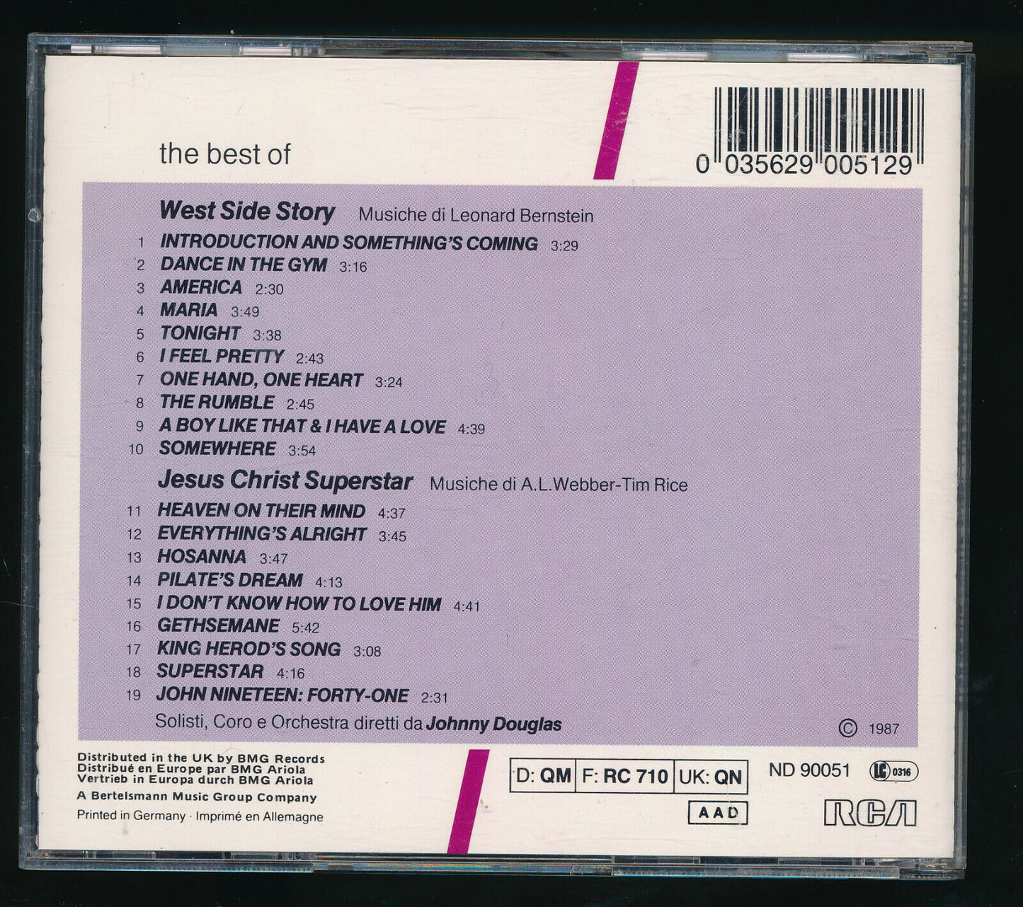 EBOND Ebon ‎ The Best Of West Side Story / Jesus Christ Superstar CD CD030118