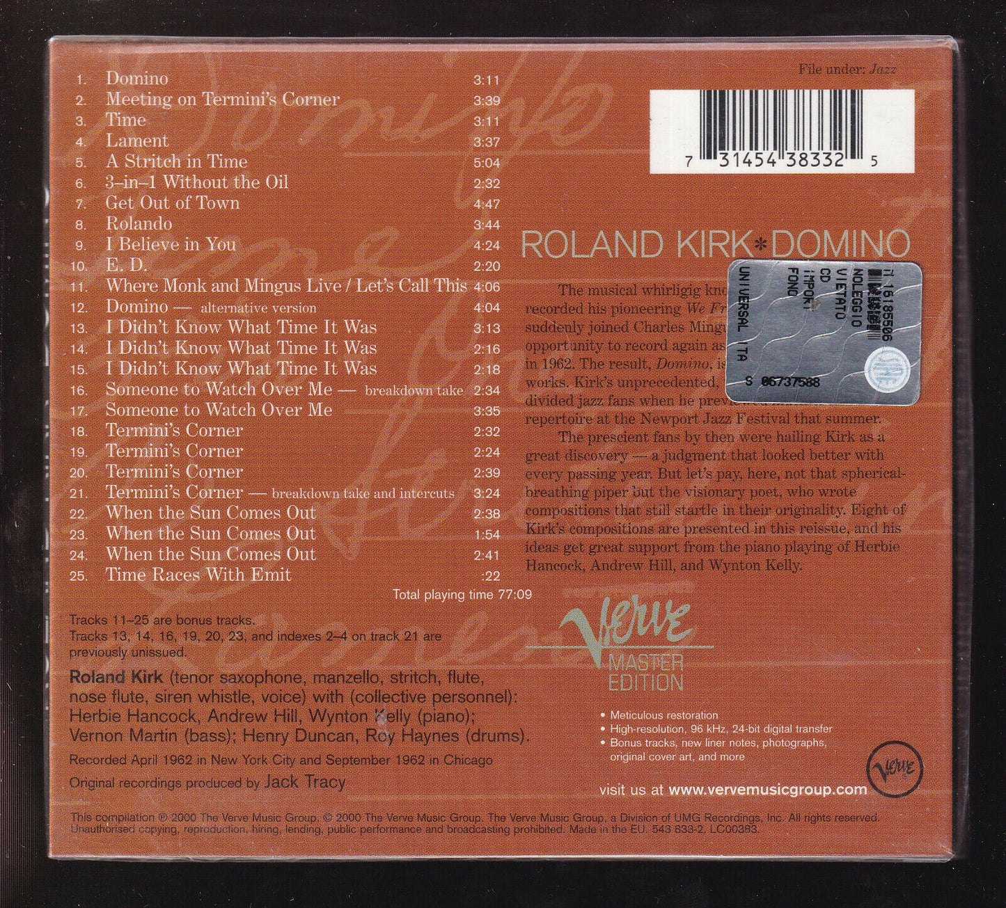 EBOND Roland Kirk Domino CD CD026012