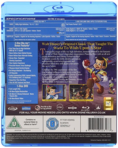 EBOND Pinocchio [Edizione: Paesi Bassi] [Edizione: Regno Unito] BLURAY DL002156