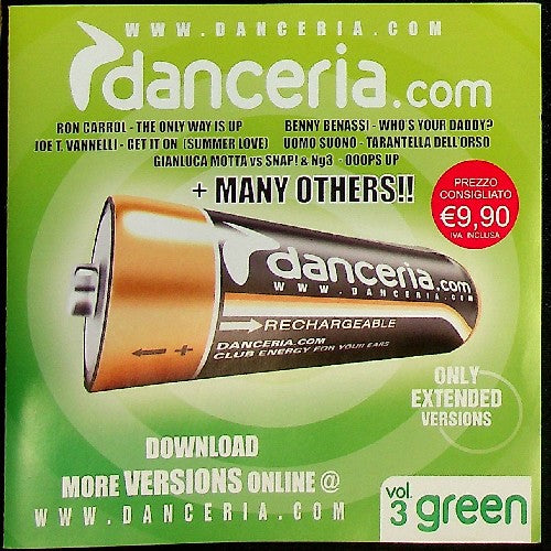 EBOND Various - Danceria.com Vol. 3 Green - Bliss Corporation s.r.l. - SK 024 - Italy CD CD003009