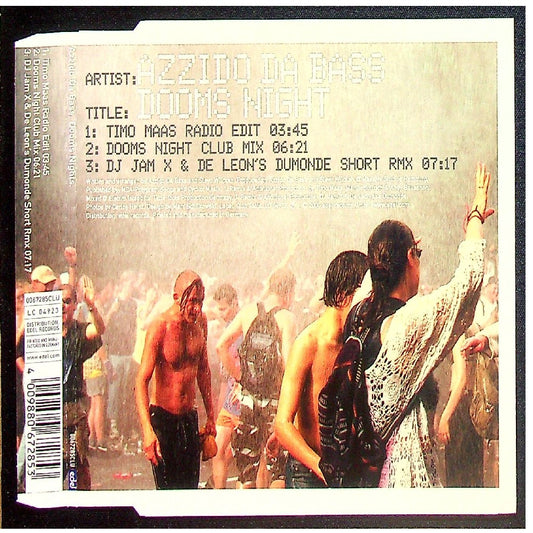 EBOND Azzido Da Bass - Dooms Night - Club Tools - 0067285CLU - Germany CD CD003126