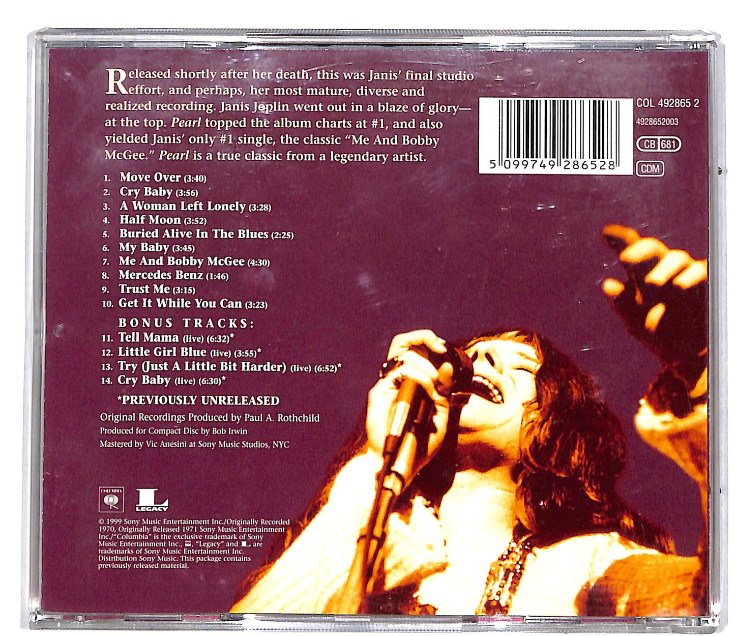EBOND Janis Joplin- Pearl CD CD035902