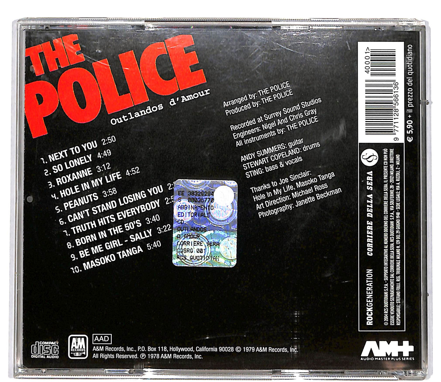 EBOND The Police - Outlands D'Amour EDITORIALE CD CD035903