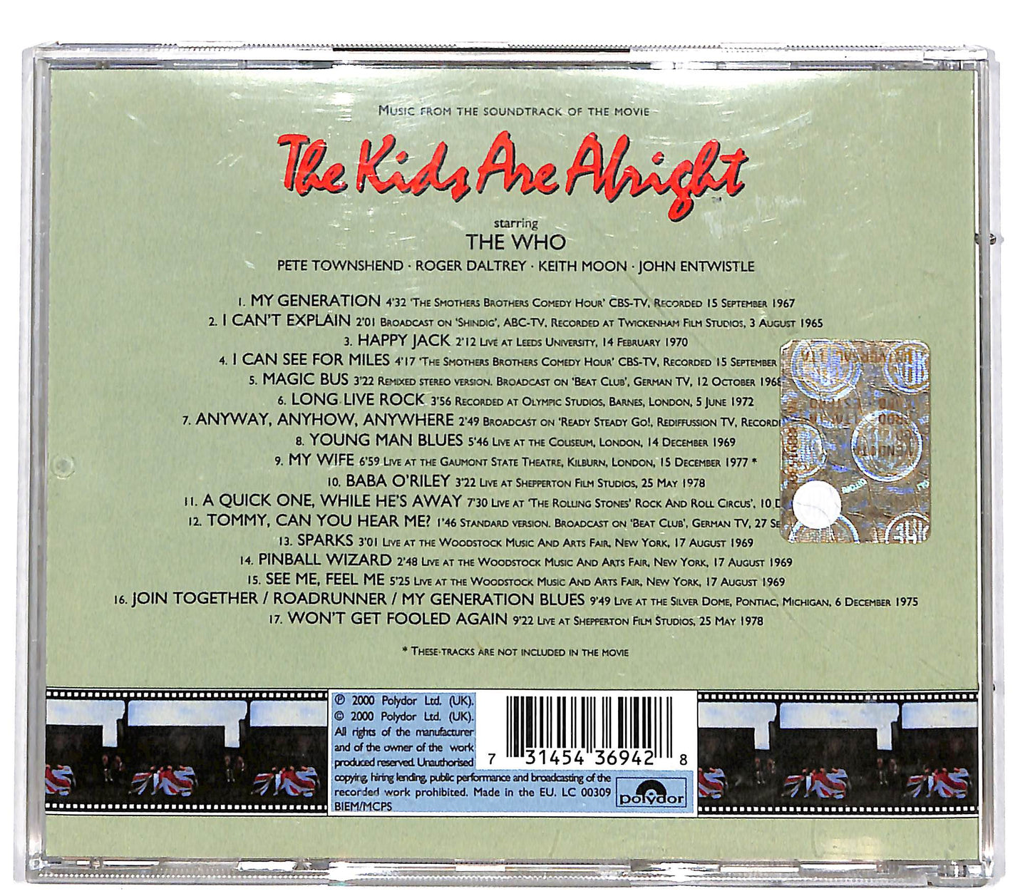 EBOND The Who - The Kids Are Alright<br> CD CD035916