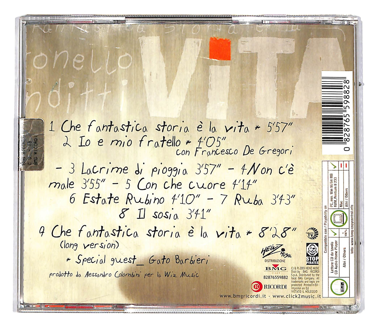 EBOND Antonello Venditti - Che Fantastica Storia E La Vita CD CD035942