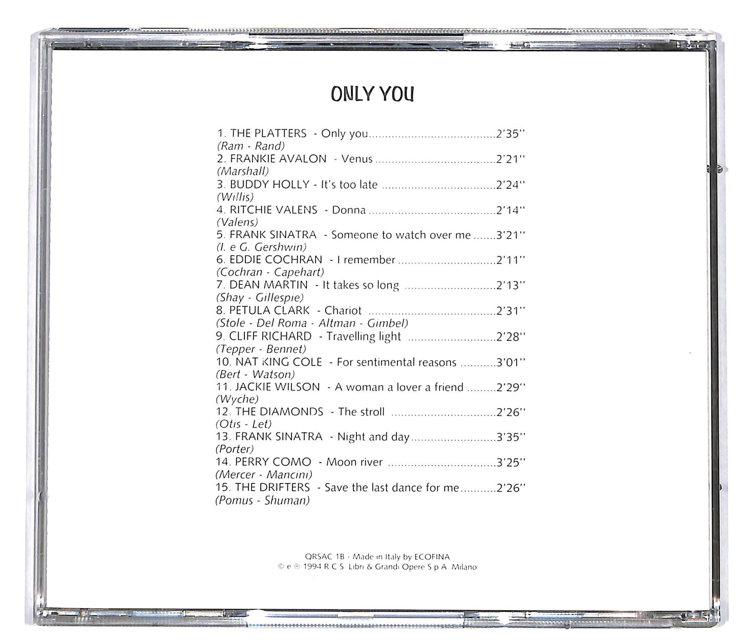 EBOND Various - Only You EDITORIALE CD CD036256
