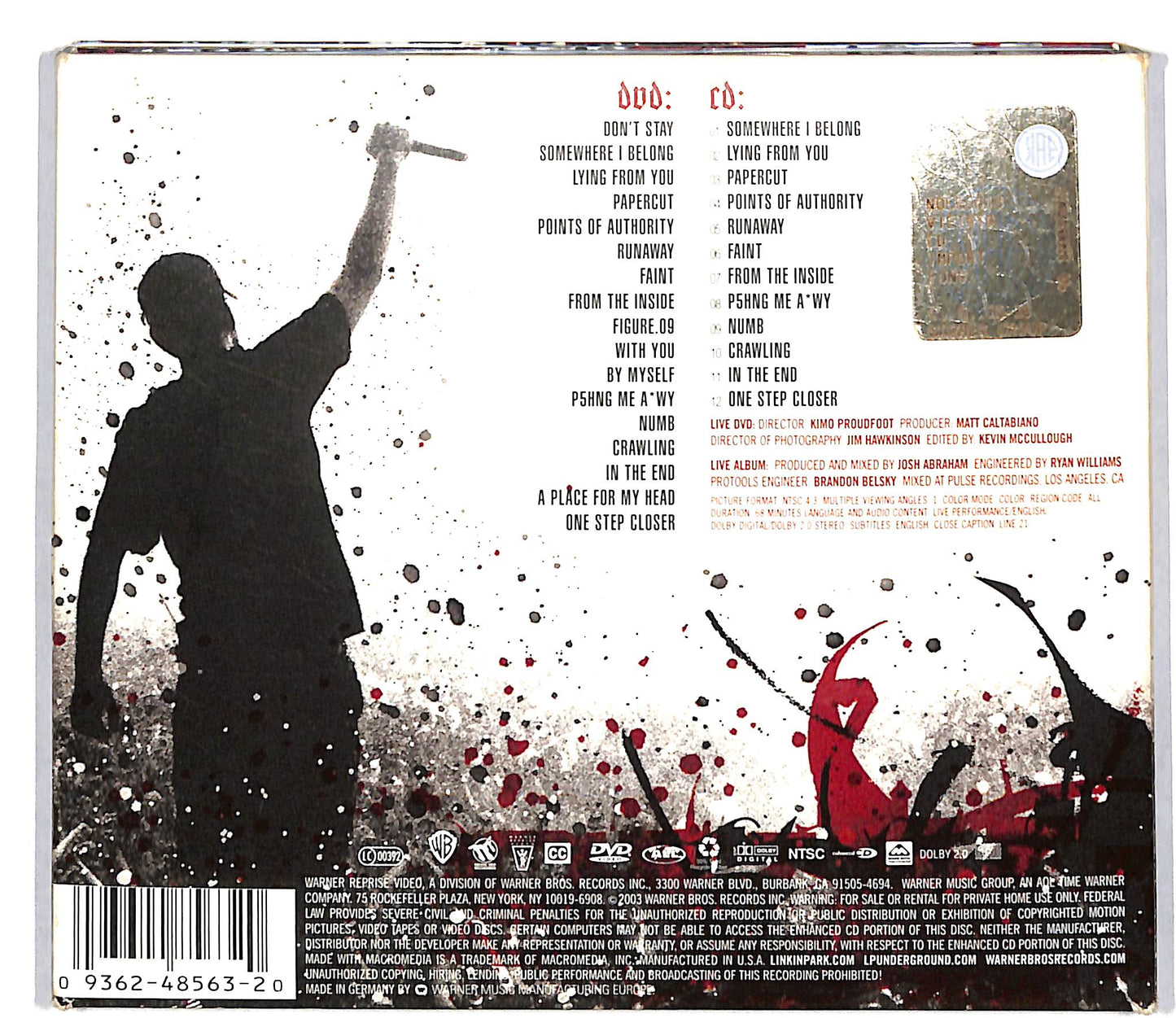 EBOND Linkin Park - Live In Texas+ DVD CD CD036650