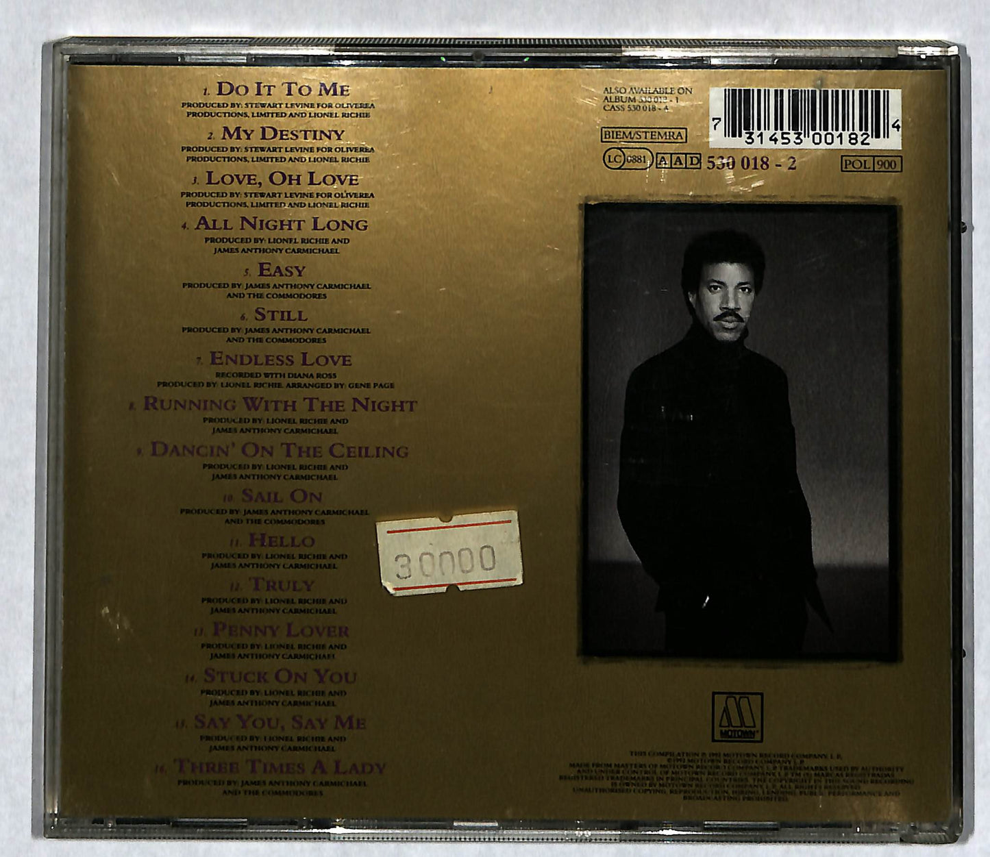 EBOND Lionel Richie - Back To Front CD CD036706