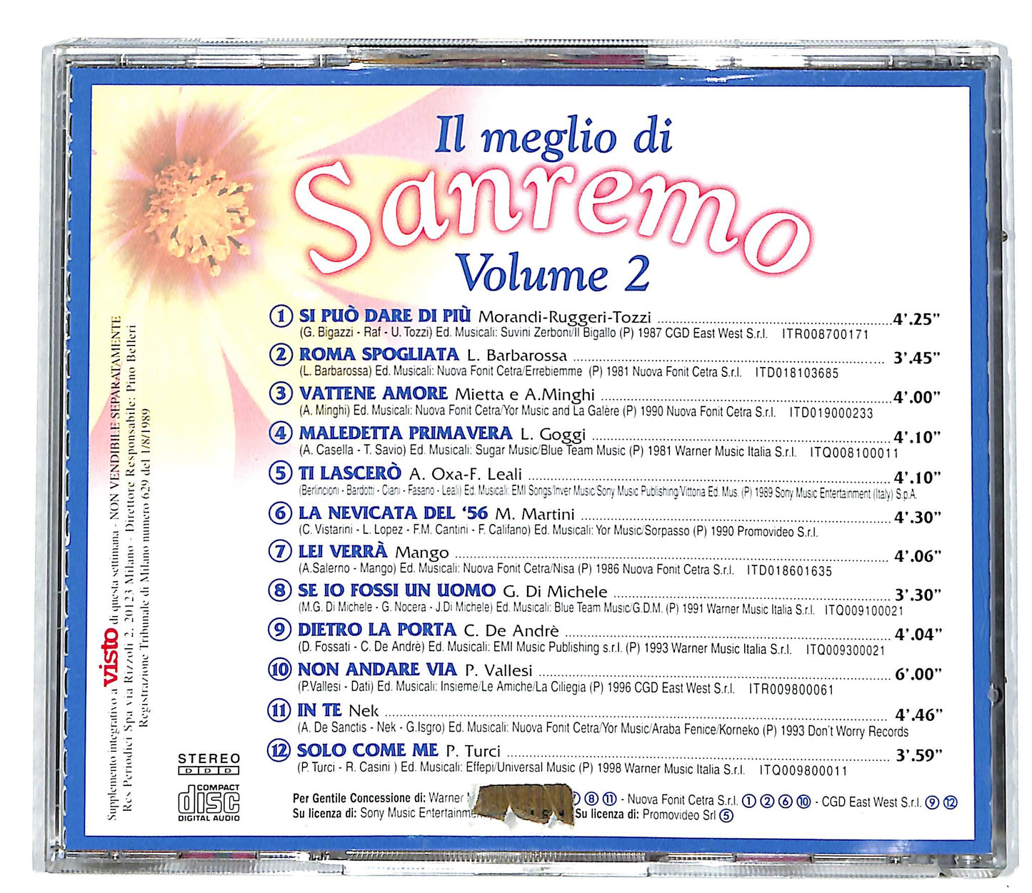 EBOND Variours - il Meglio di sanremo volume 2 EDITORIALE CD CD036852