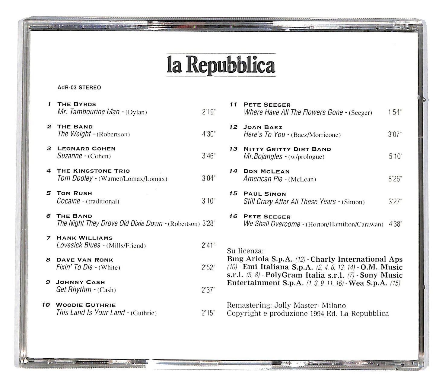 EBOND Various - Il Rock Riscopre Il Folk vol.3 EDITORIALE CD CD036936