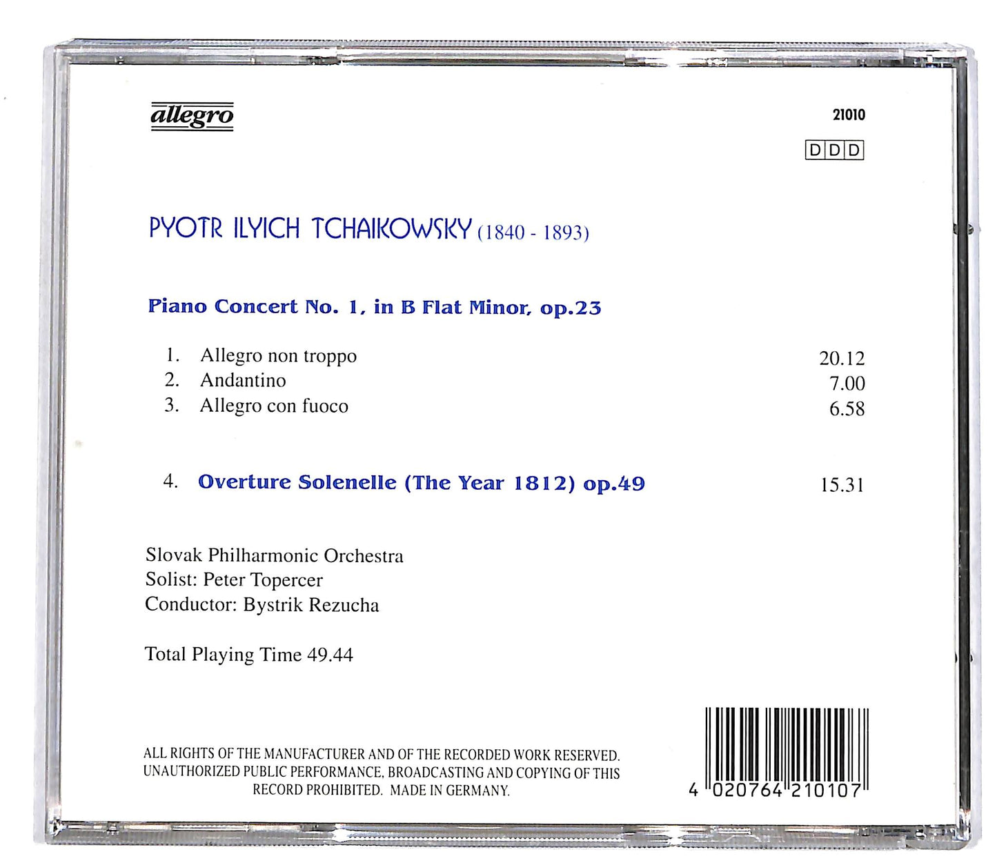 EBOND Pyotr il. Tchaikowsky - symphony n.5 CD CD037021