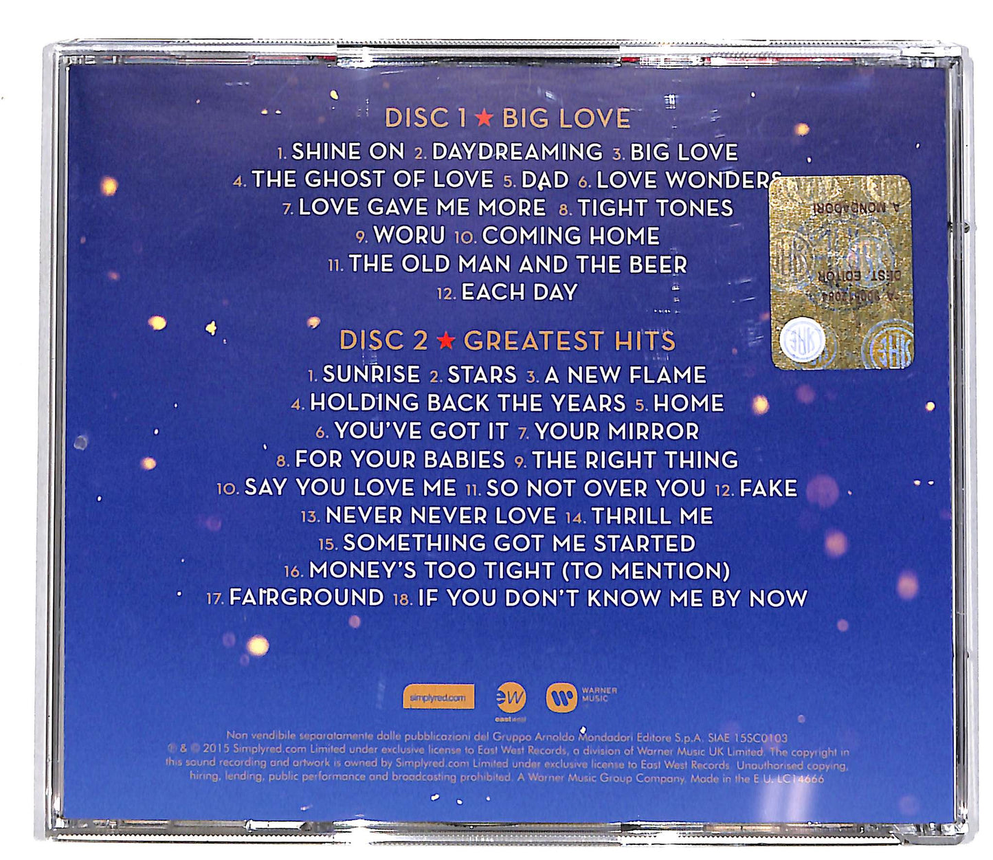 EBOND Simply Red - Big Love EDITORIALE CD CD037107